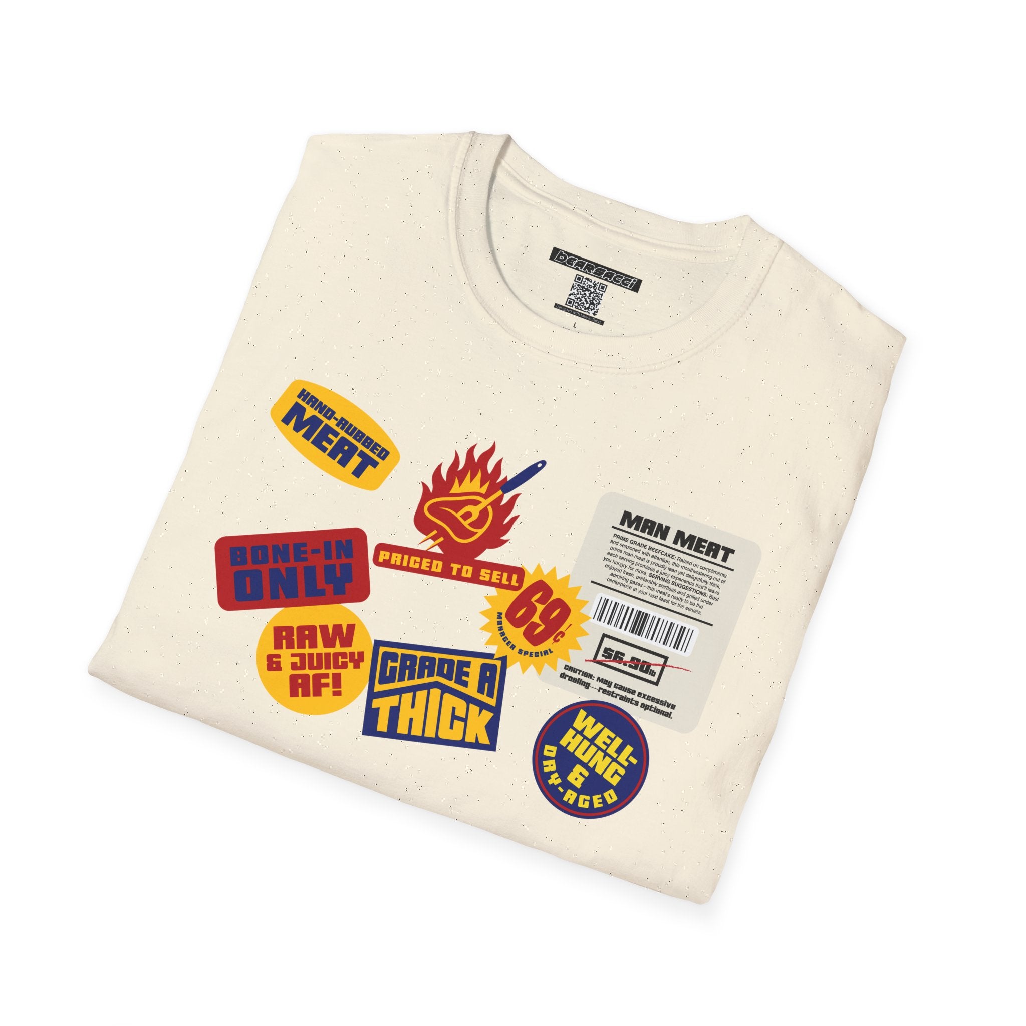 Bearmart®: Butcher Isle Meat Stickers (1950s Colorway) │Softsyle T-shirt