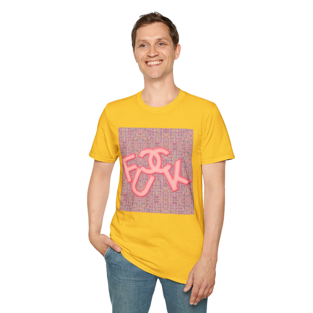 Fake Designer™: Pink Tweed Fuck│ Softsyle T-shirt