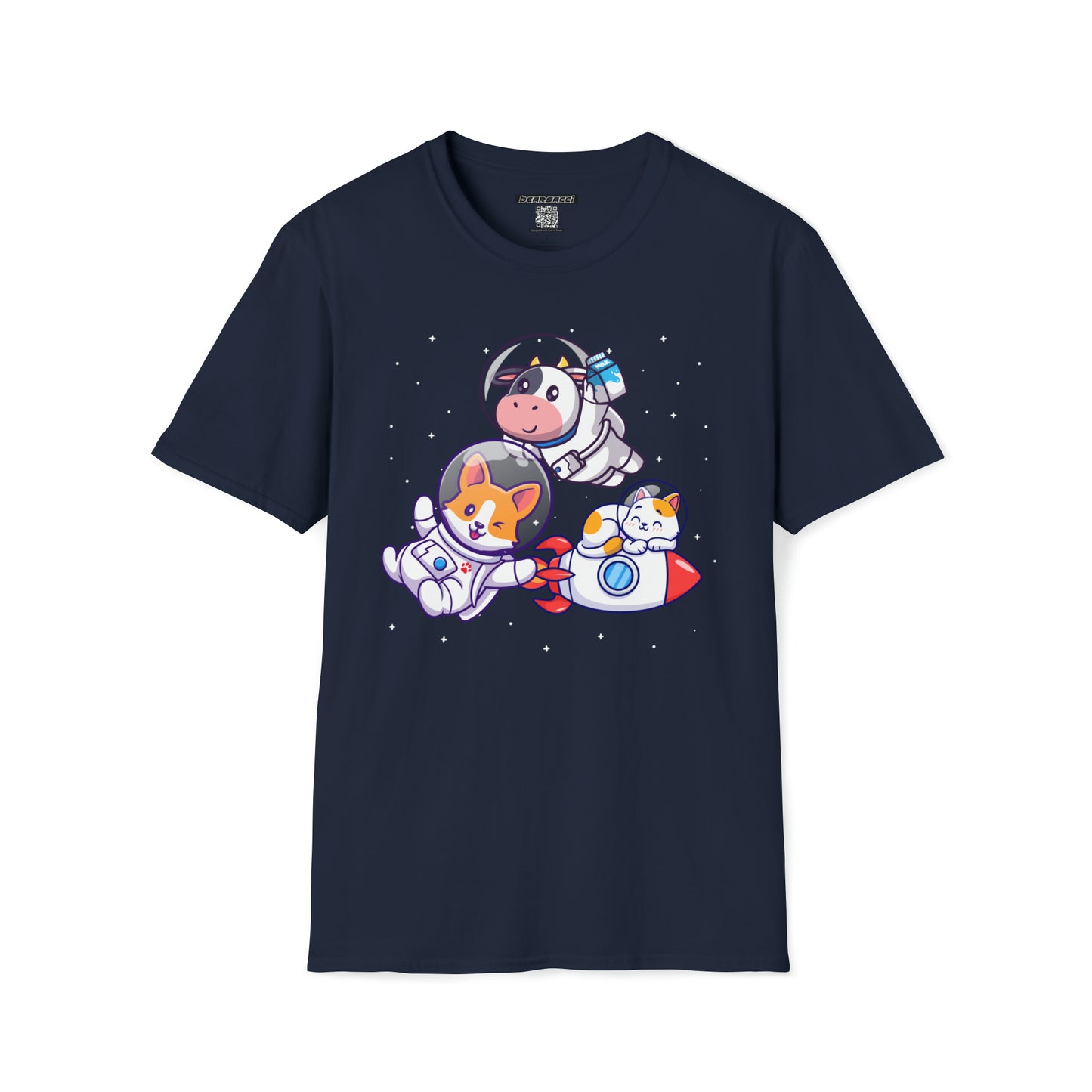 HyperPop™: Cow, Dog & Cat In Space │ Softsyle T-shirt