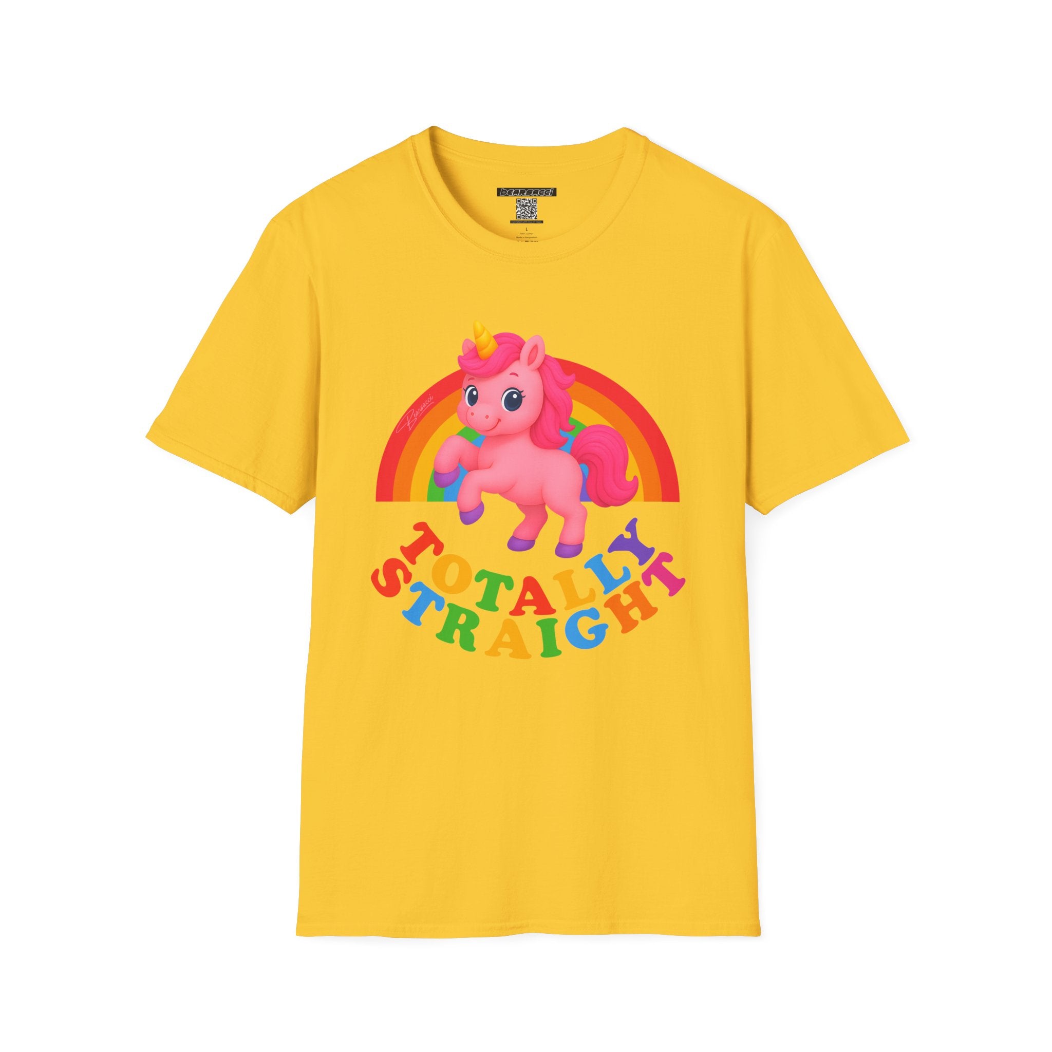 HyperPop™: Totally Straight Pink Unicorn │ Softsyle T-shirt