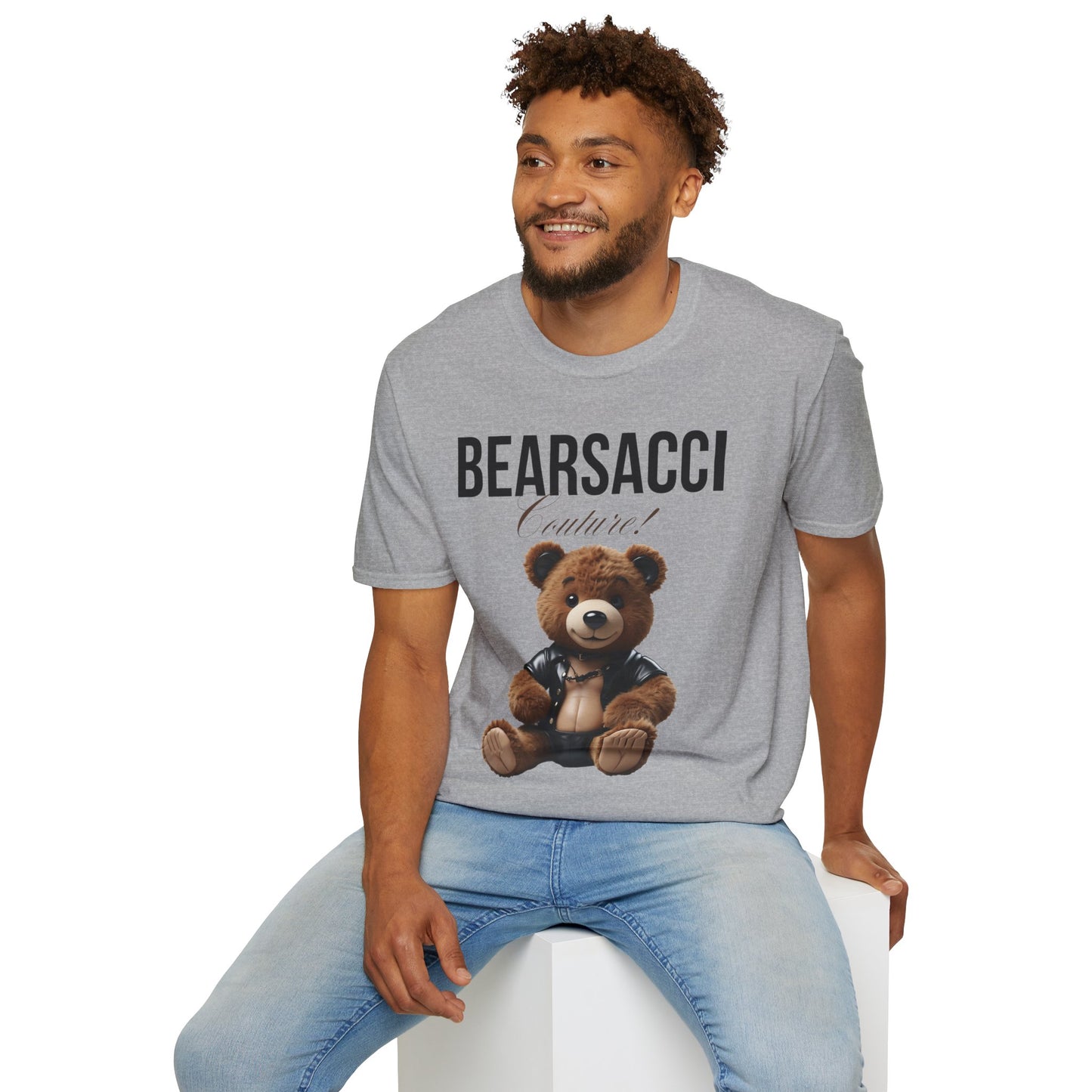 Fake Designer™: Leather Teddy Bear│ Softsyle T-shirt