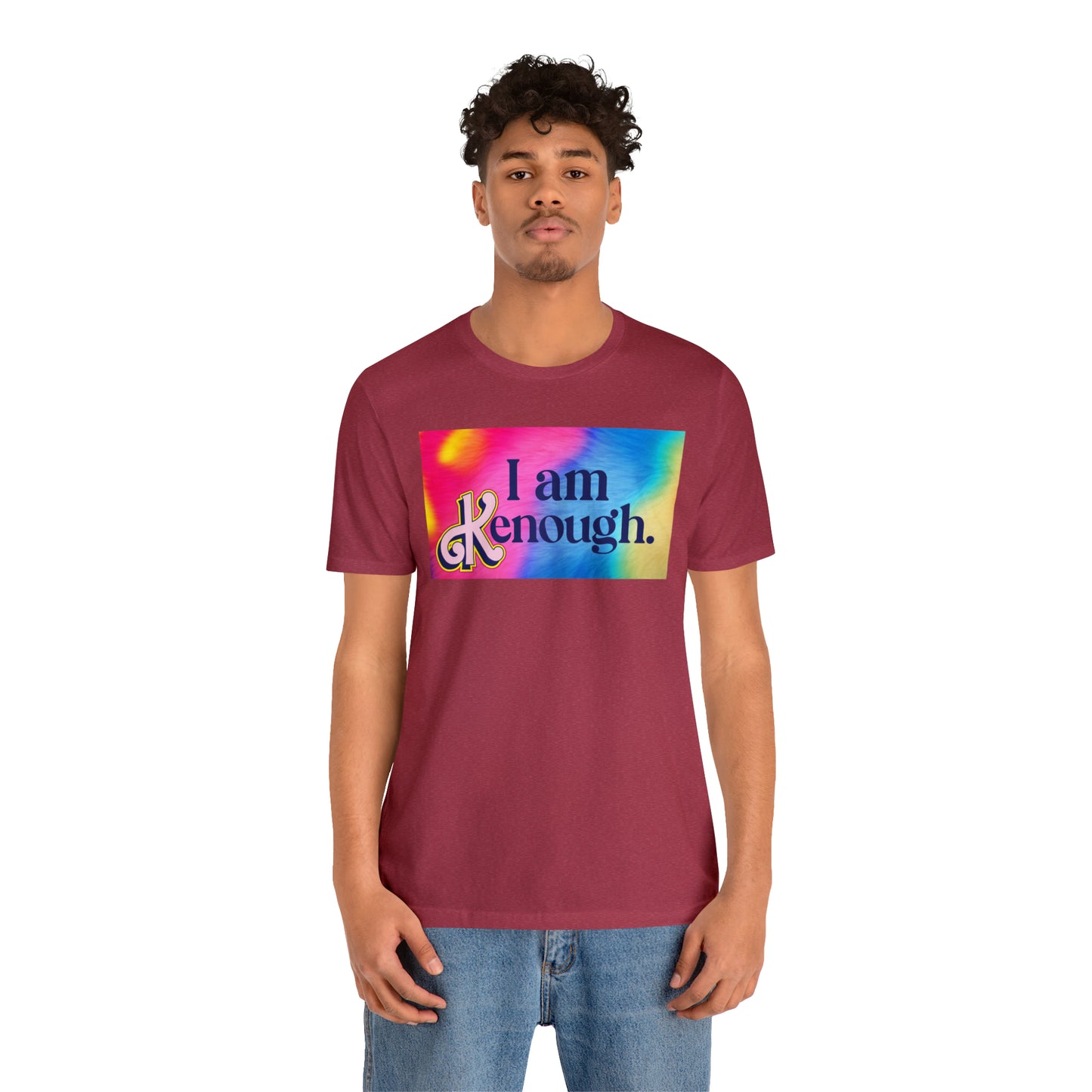 Bearbie: "I am Kenough" With Rainbow Background │ Premium Jersey T-shirt