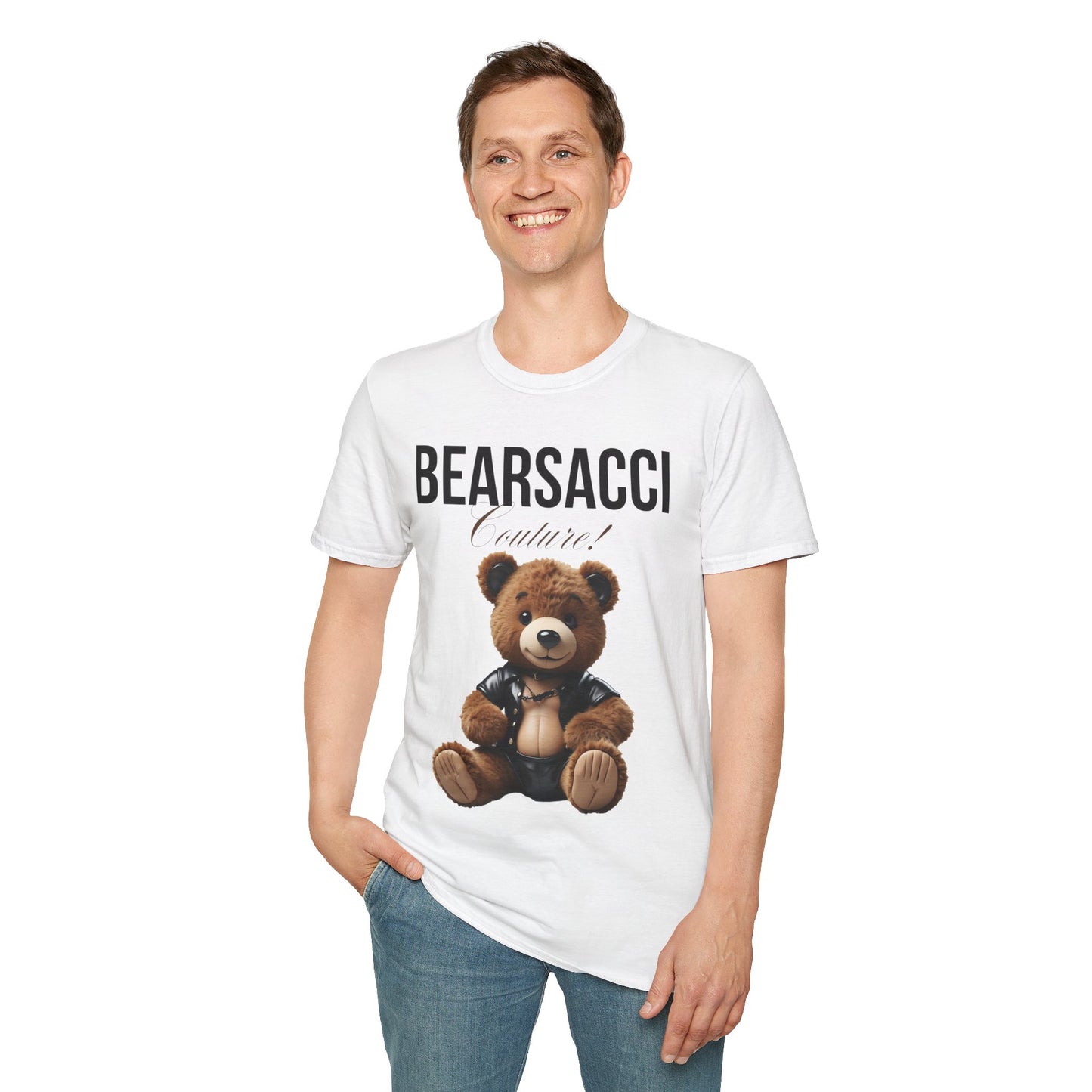 Fake Designer™: Leather Teddy Bear│ Softsyle T-shirt