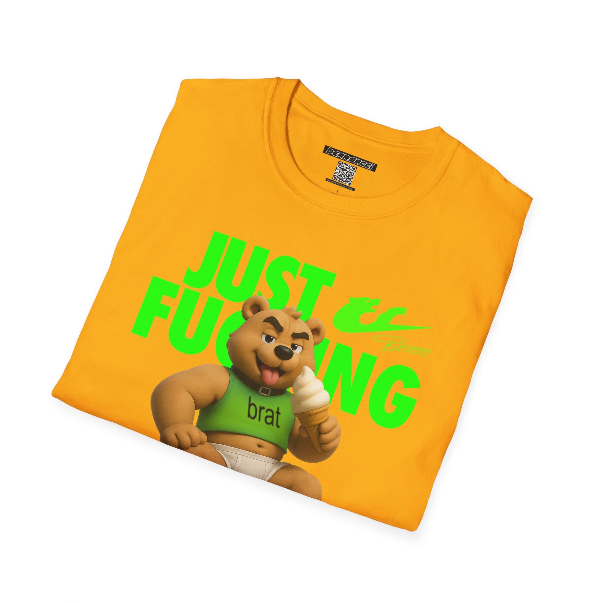 Bearsacci™ X Dominion: Just Fucking Do It Brat Teddy Bear│ Softsyle T-shirt