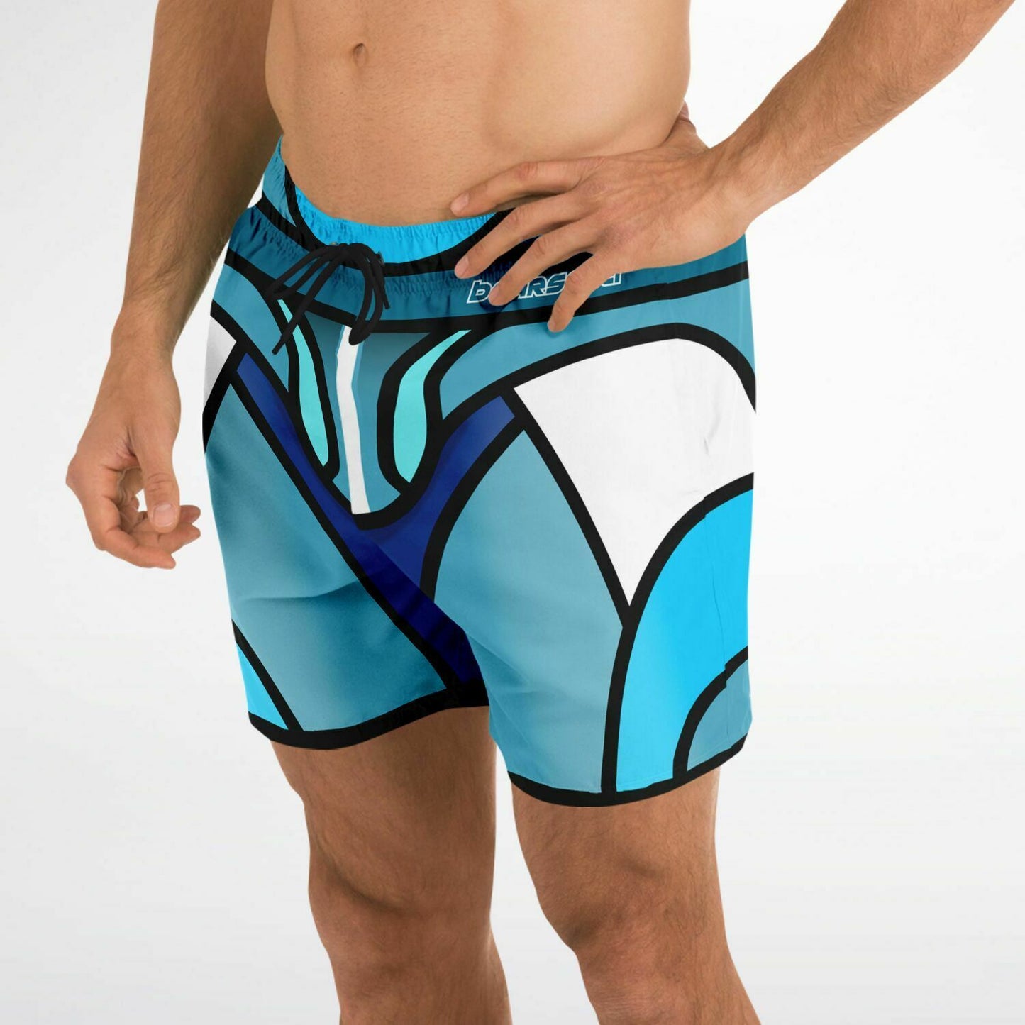 Zeus Riptide (Blue) │ Trompe L'Oeil Swim Trunks