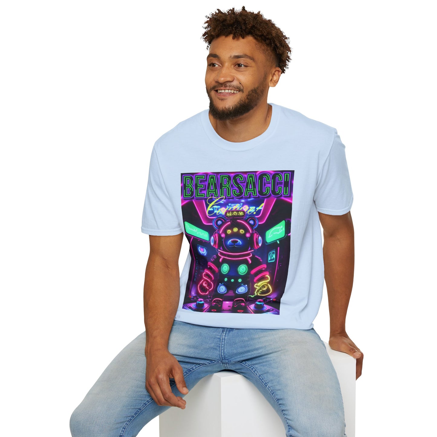 Fake Designer™: Neon Teddy Bear│ Softsyle T-shirt