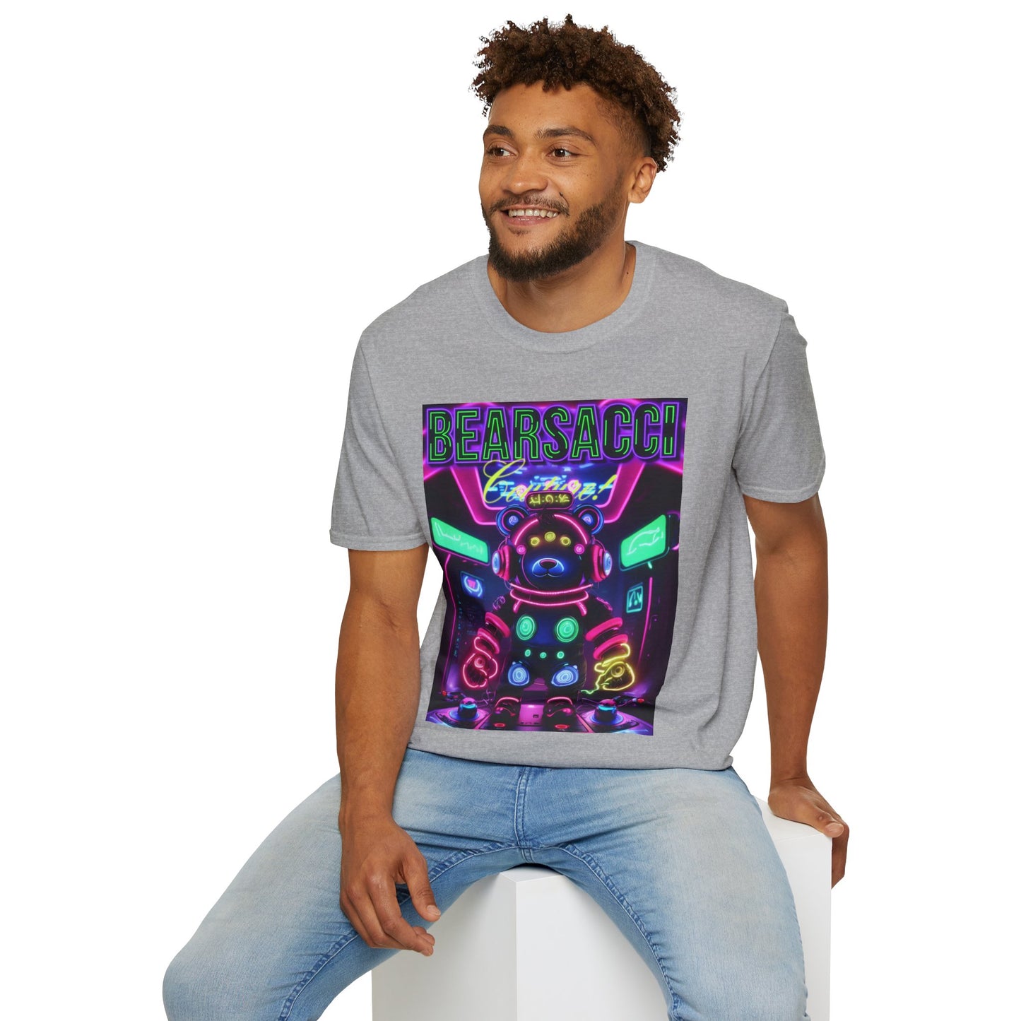 Fake Designer™: Neon Teddy Bear│ Softsyle T-shirt