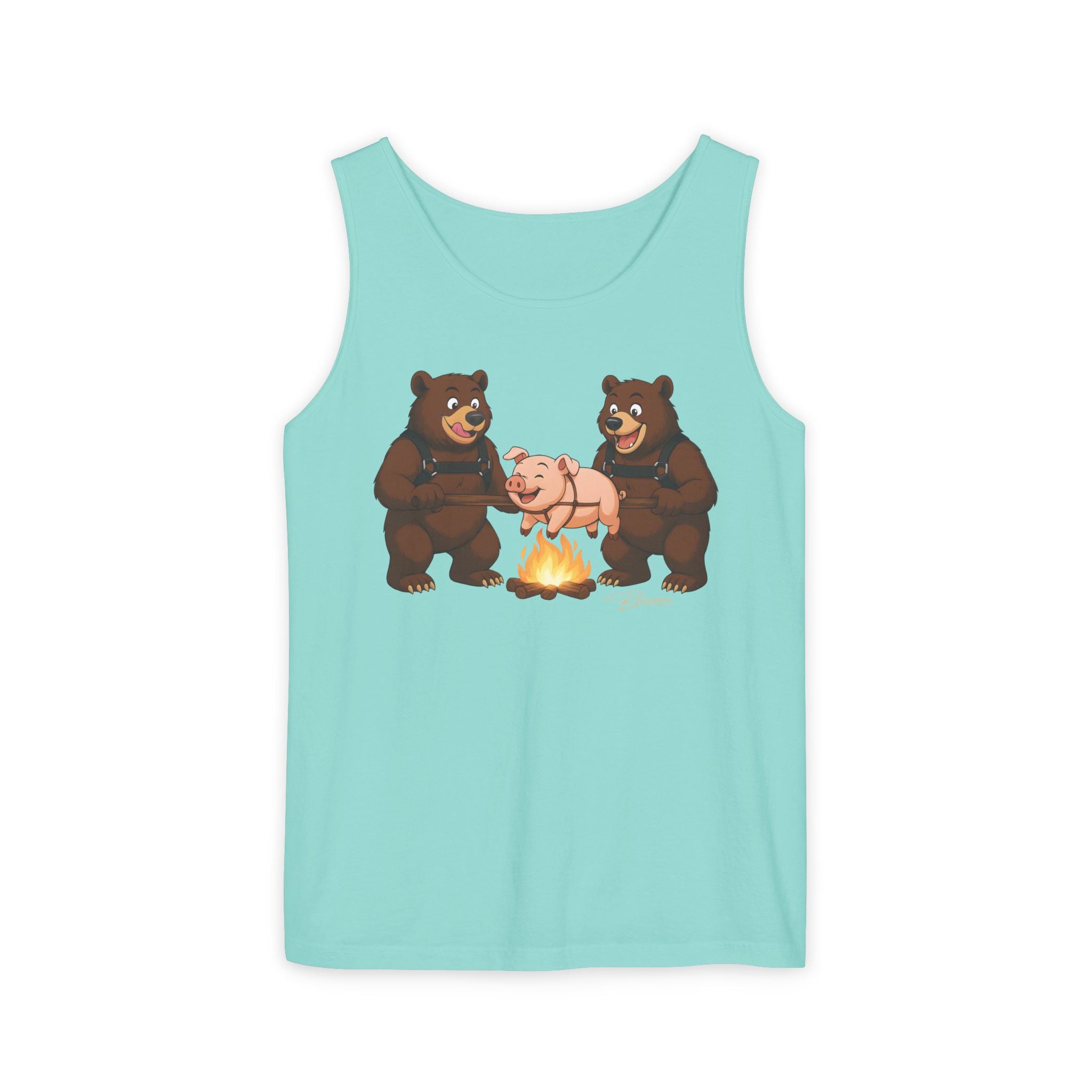 Bearmart®: Spit Roast Pig │Garment-Dyed Tank Top
