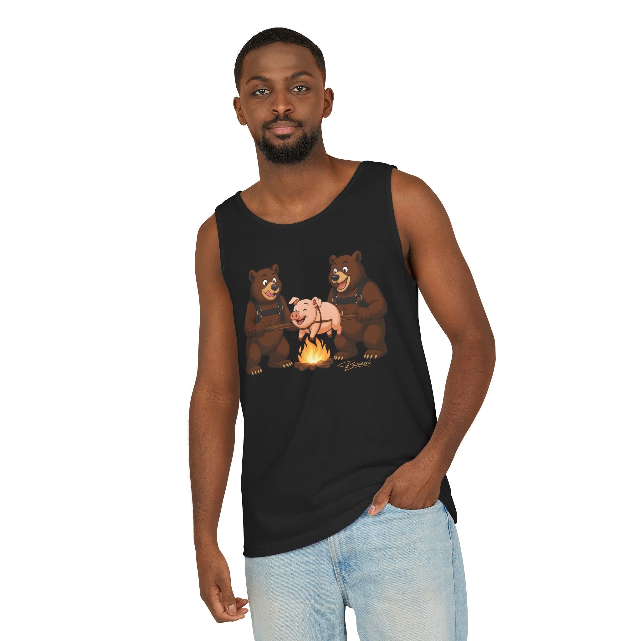 Bearmart®: Spit Roast Pig │Garment-Dyed Tank Top