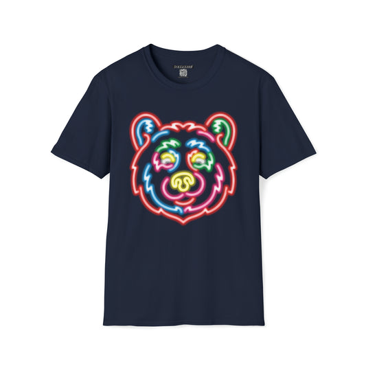 HyperPop™ X SlutPride™: Neon Bear Face Icon│ Softsyle T-shirt