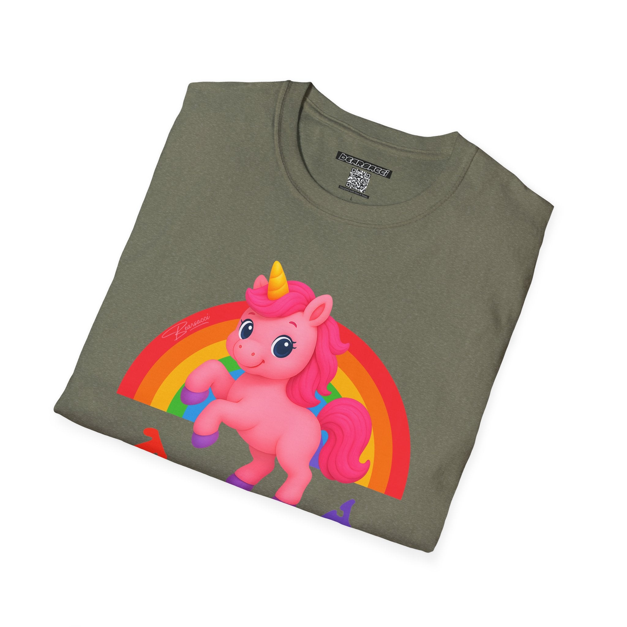 HyperPop™: Totally Straight Pink Unicorn │ Softsyle T-shirt