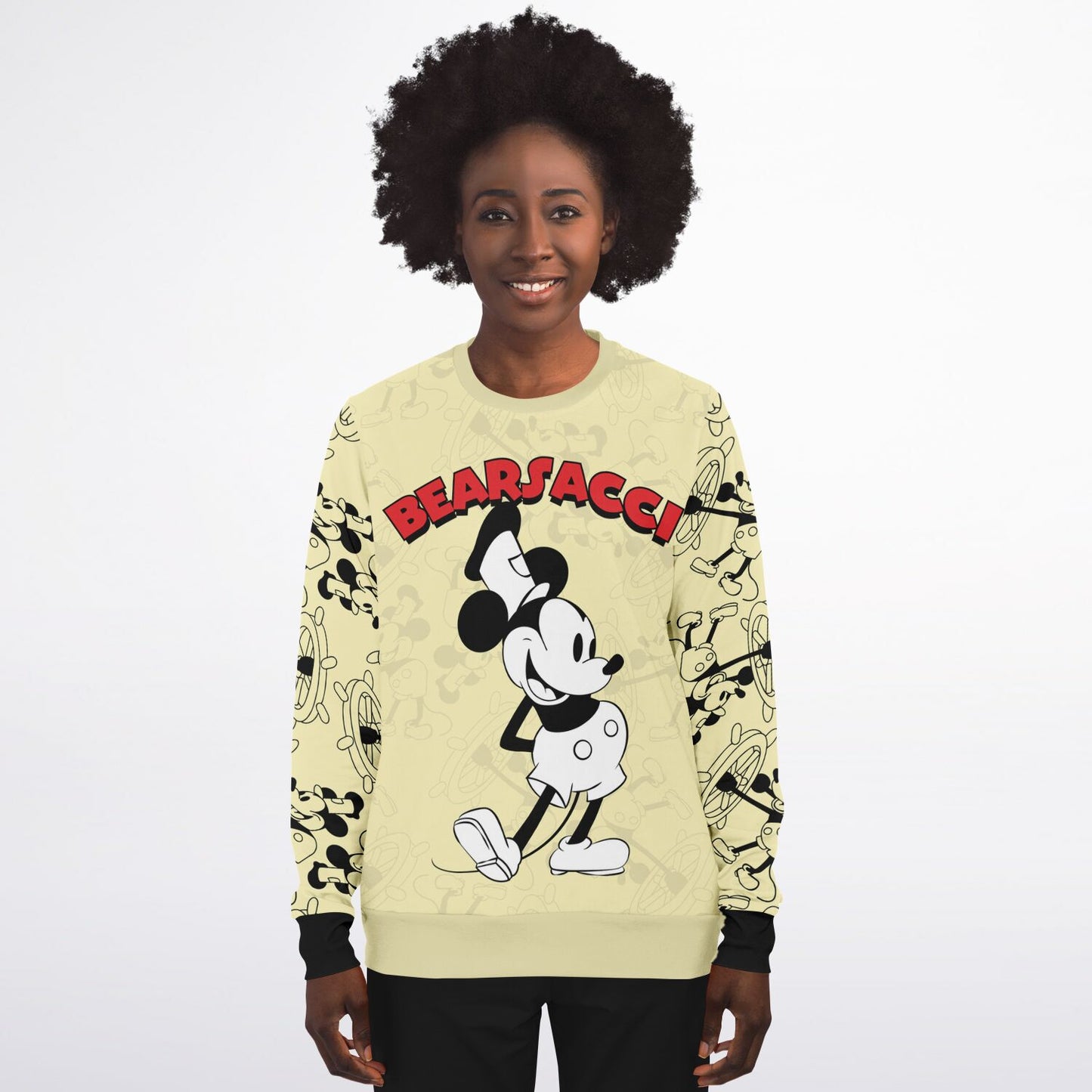 HyperPop™: Steamboat Willie │ Softsyle Athletic Sweatshirt AOP