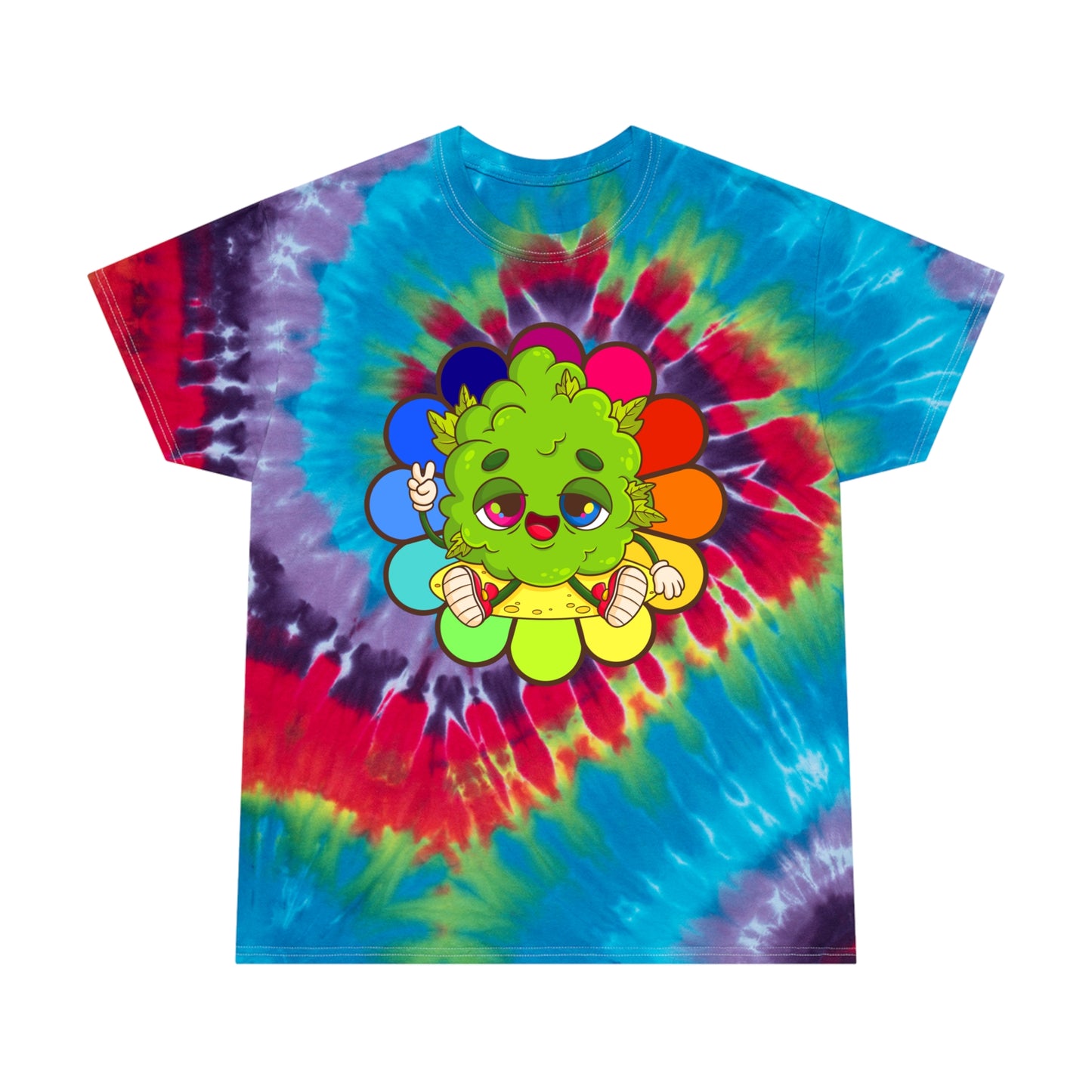 Stoney: Rainbow Leaf │ Tie-Dye Tee, Spiral