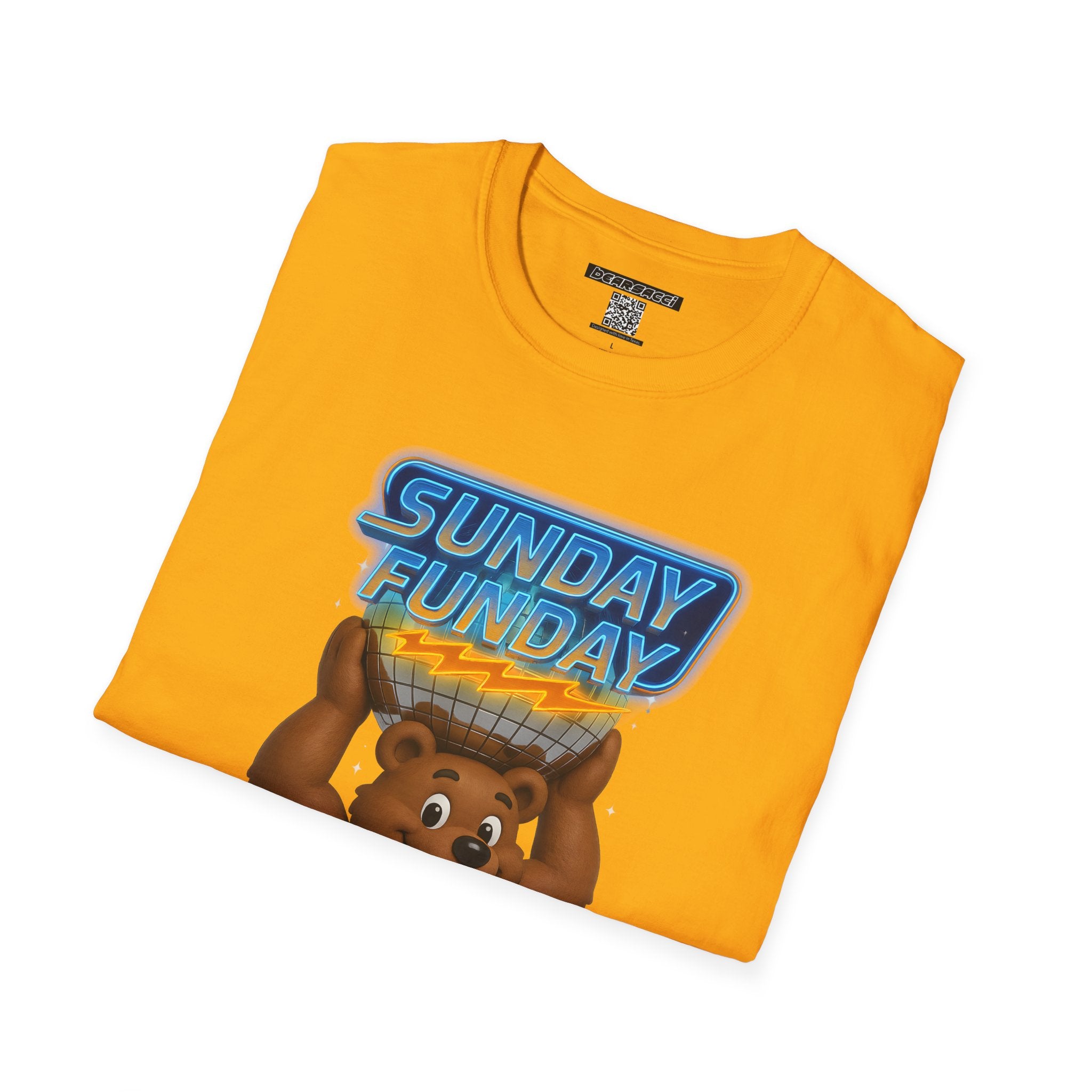 Bearsacci™: Sunday Funday Atlas Disco Bear Remix│ Softsyle T-shirt