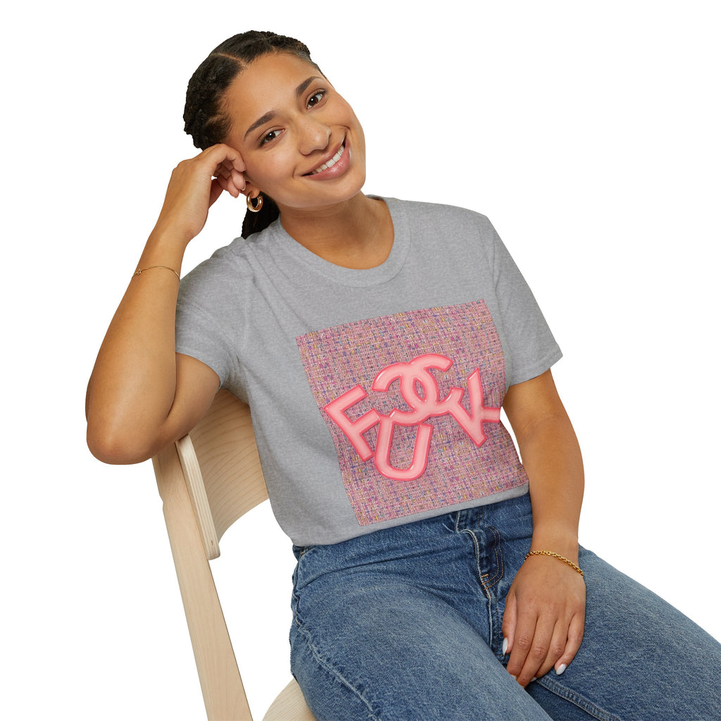 Fake Designer™: Pink Tweed Fuck│ Softsyle T-shirt