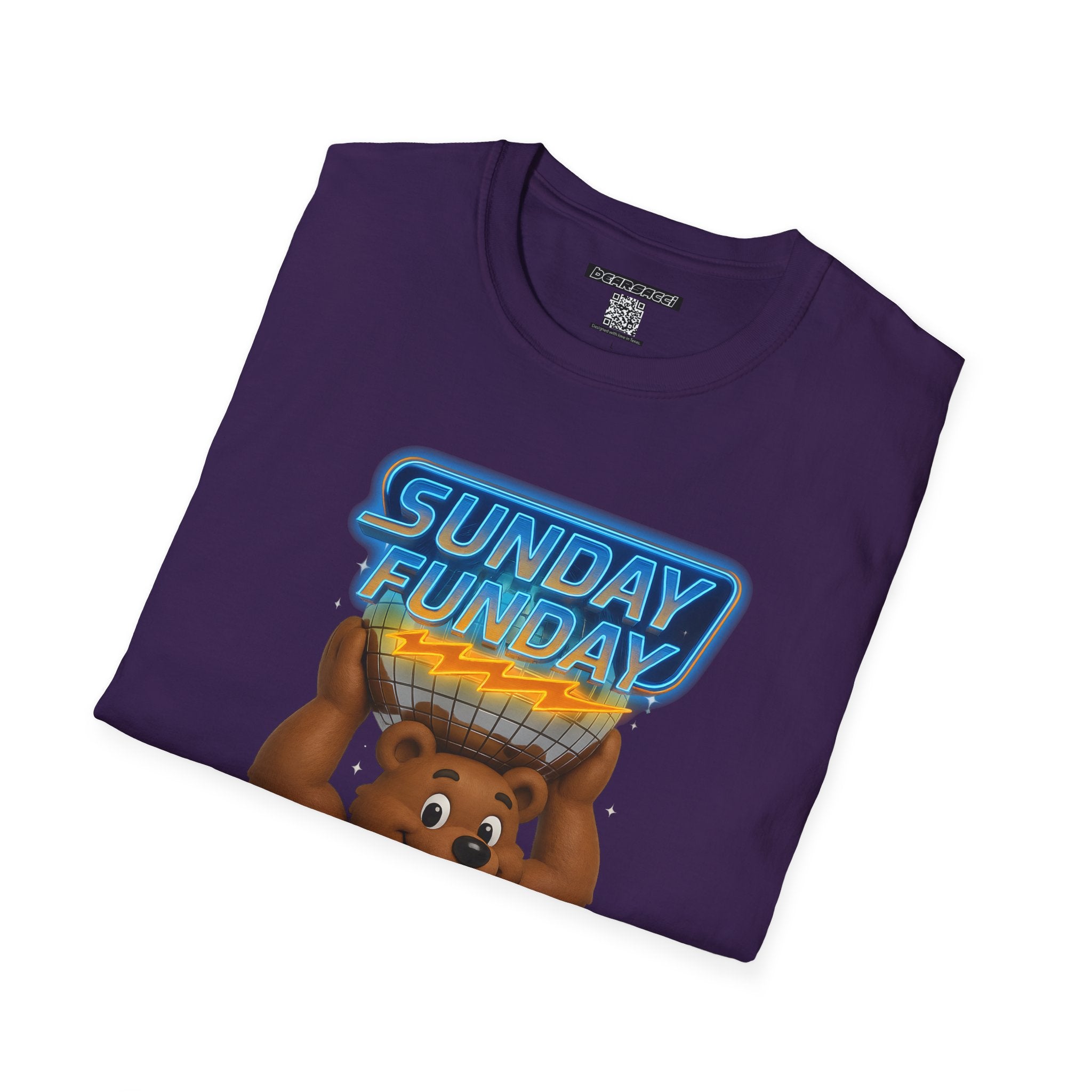 Bearsacci™: Sunday Funday Atlas Disco Bear Remix│ Softsyle T-shirt