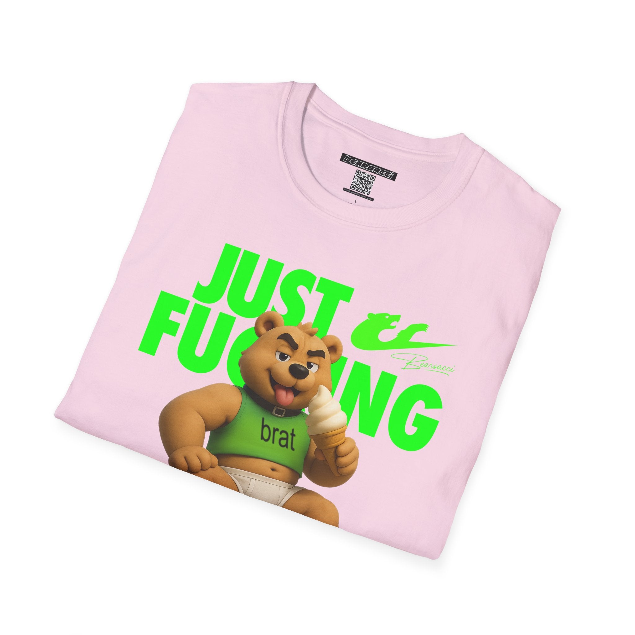 Bearsacci™ X Dominion: Just Fucking Do It Brat Teddy Bear│ Softsyle T-shirt