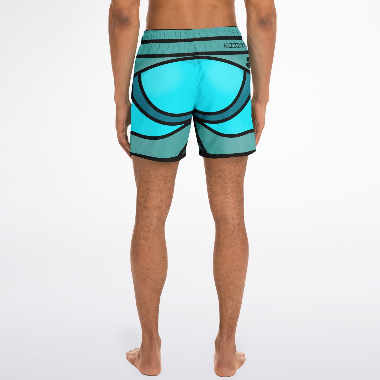 Zeus Riptide (Teal) │ Trompe L'Oeil Swim Trunks