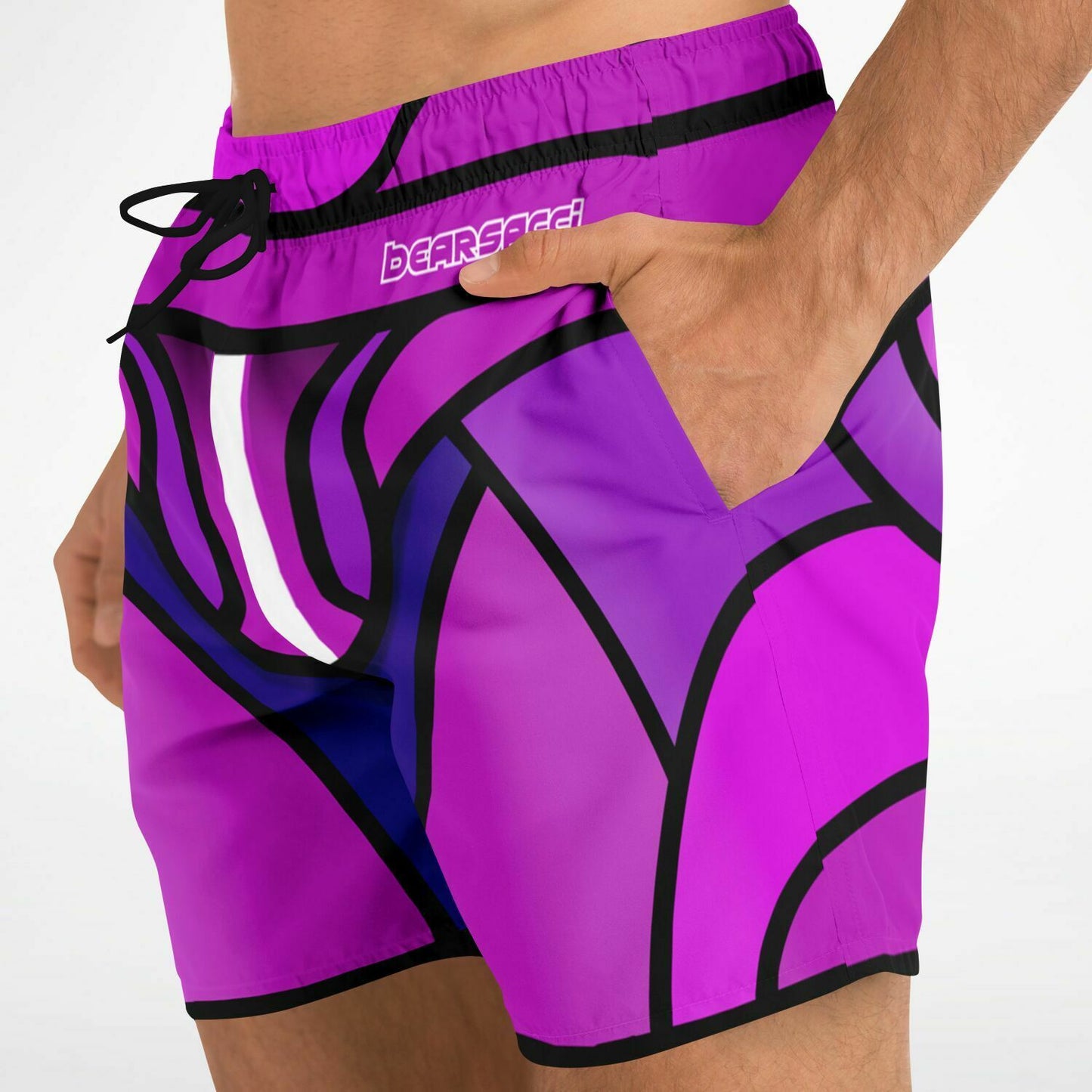 Zeus Riptide (Purple) │ Trompe L'Oeil Swim Trunks