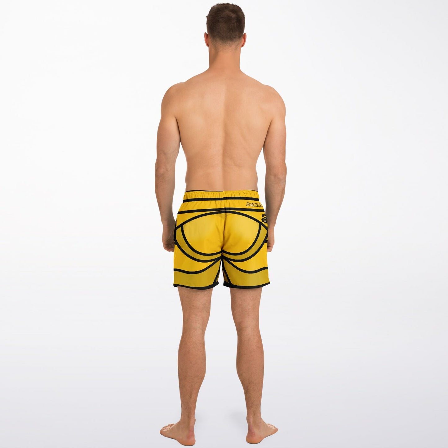 Zeus Riptide (Yellow) │ Trompe L'Oeil Swim Trunks