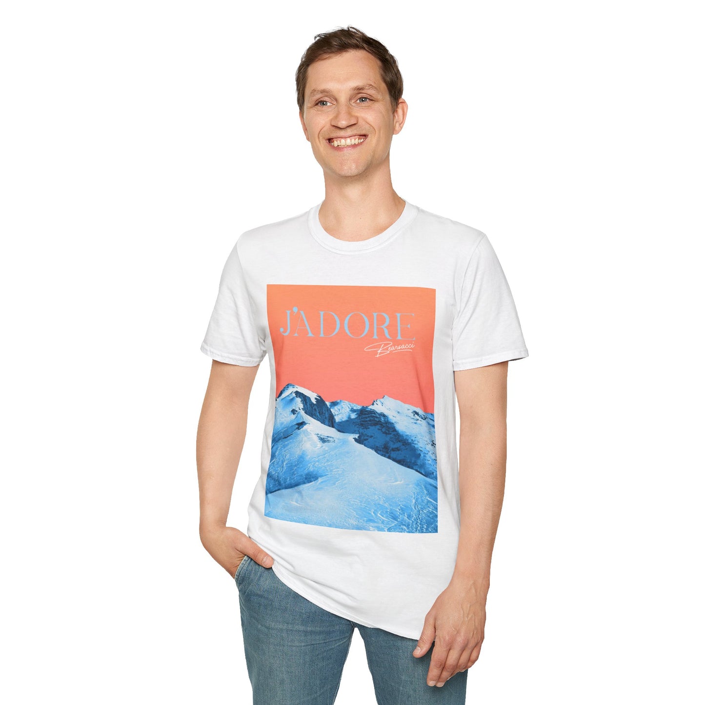 Fake Designer™: J'adore Bearsacci Solitude Is Dangerously Addictive (Vibrant Snowy Mountains At Sunset)│ Softsyle T-shirt