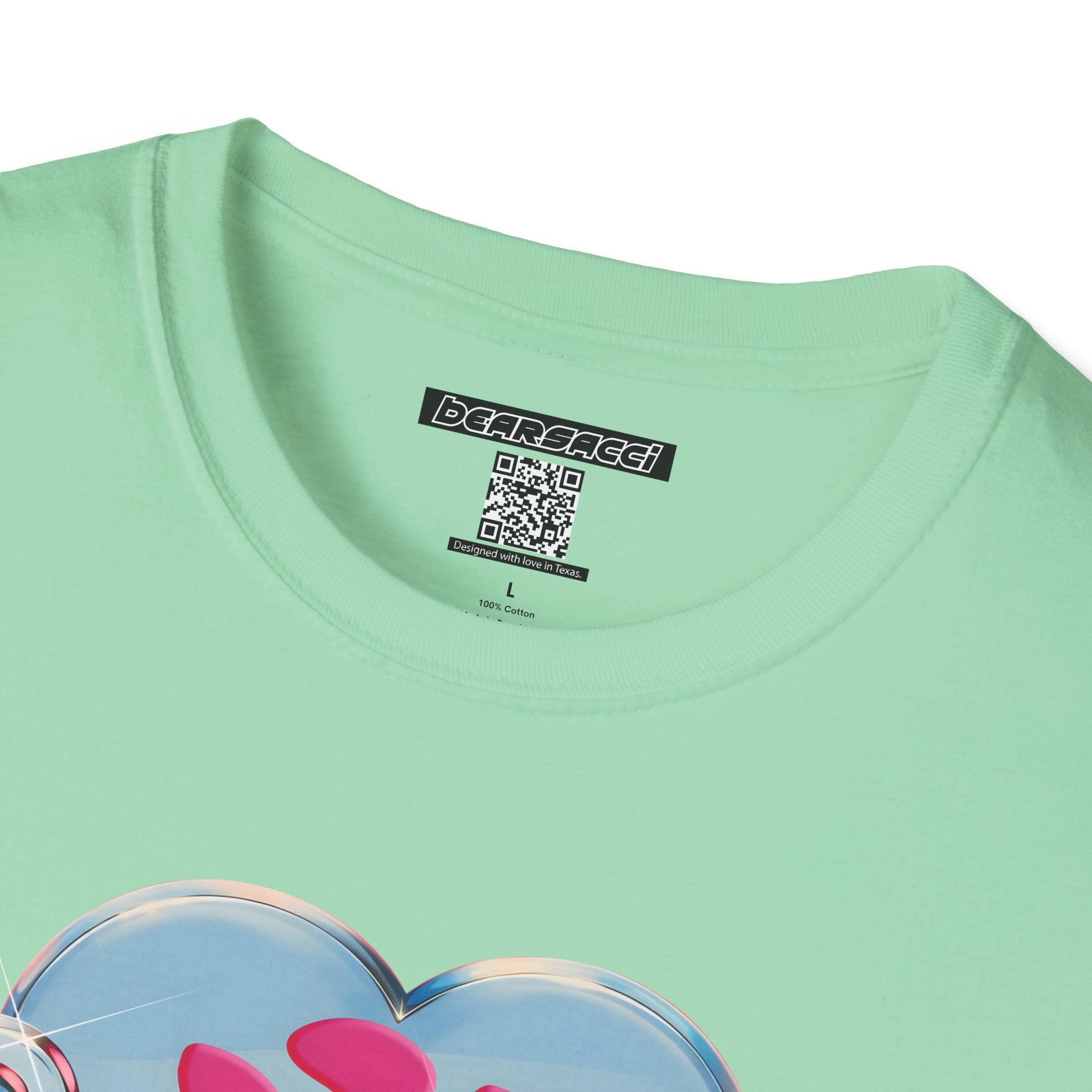 Bearbie®: Heart Bear Claw Logo │Softsyle T-shirt