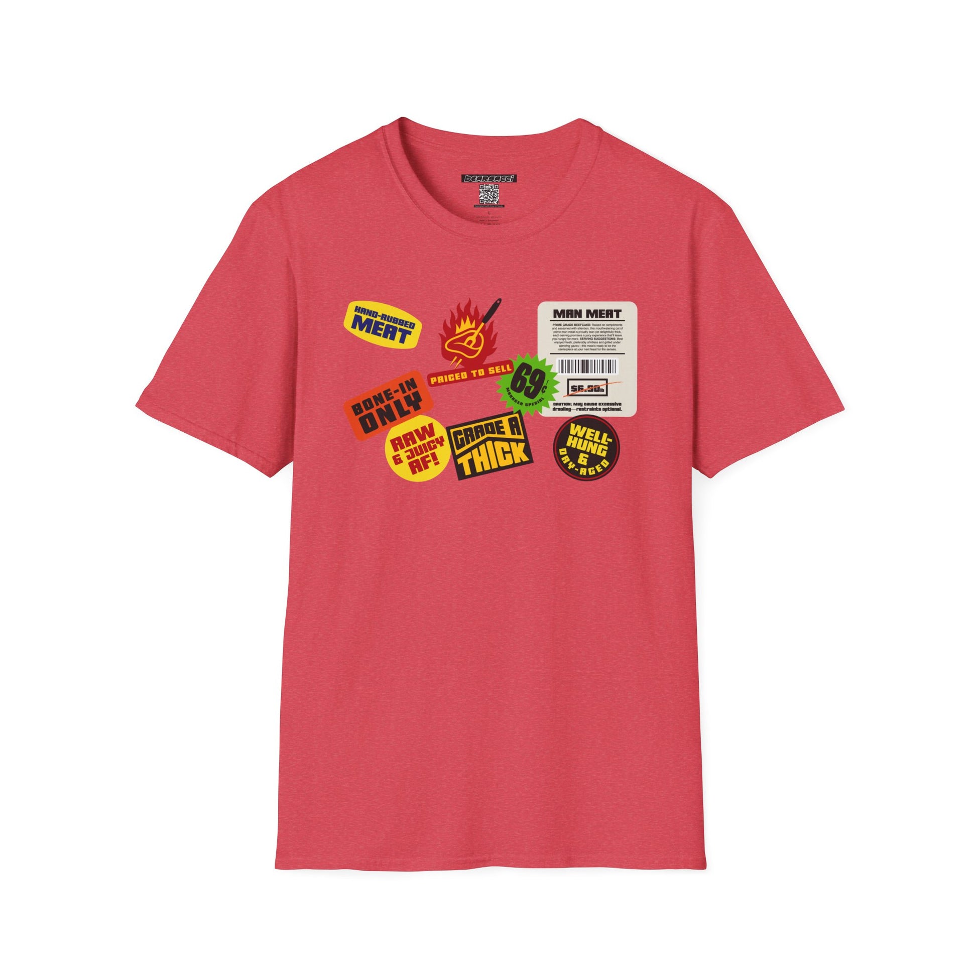 Bearmart®: Butcher Isle Meat Stickers (1990s Colorway) │Softsyle T-shirt