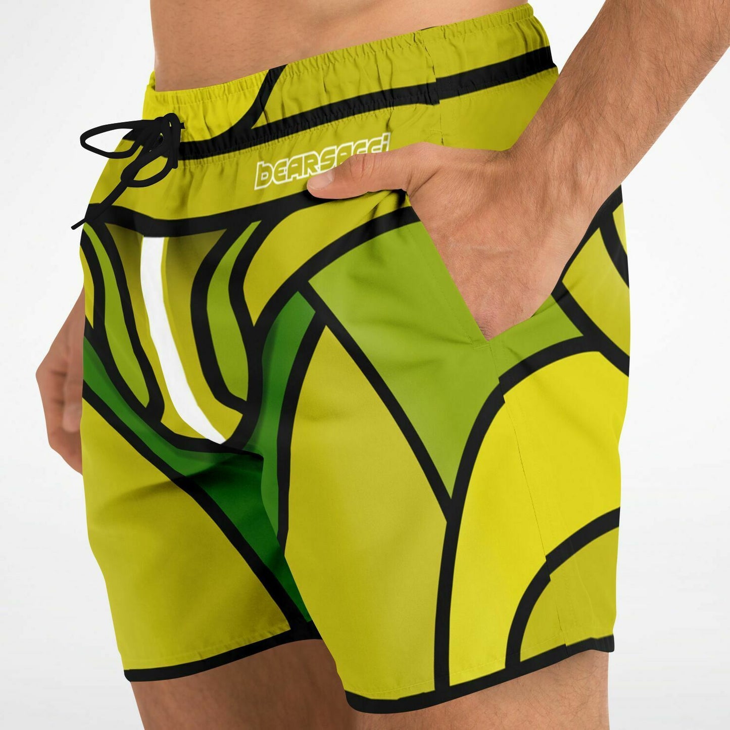 Zeus Riptide (Green) │ Trompe L'Oeil Swim Trunks