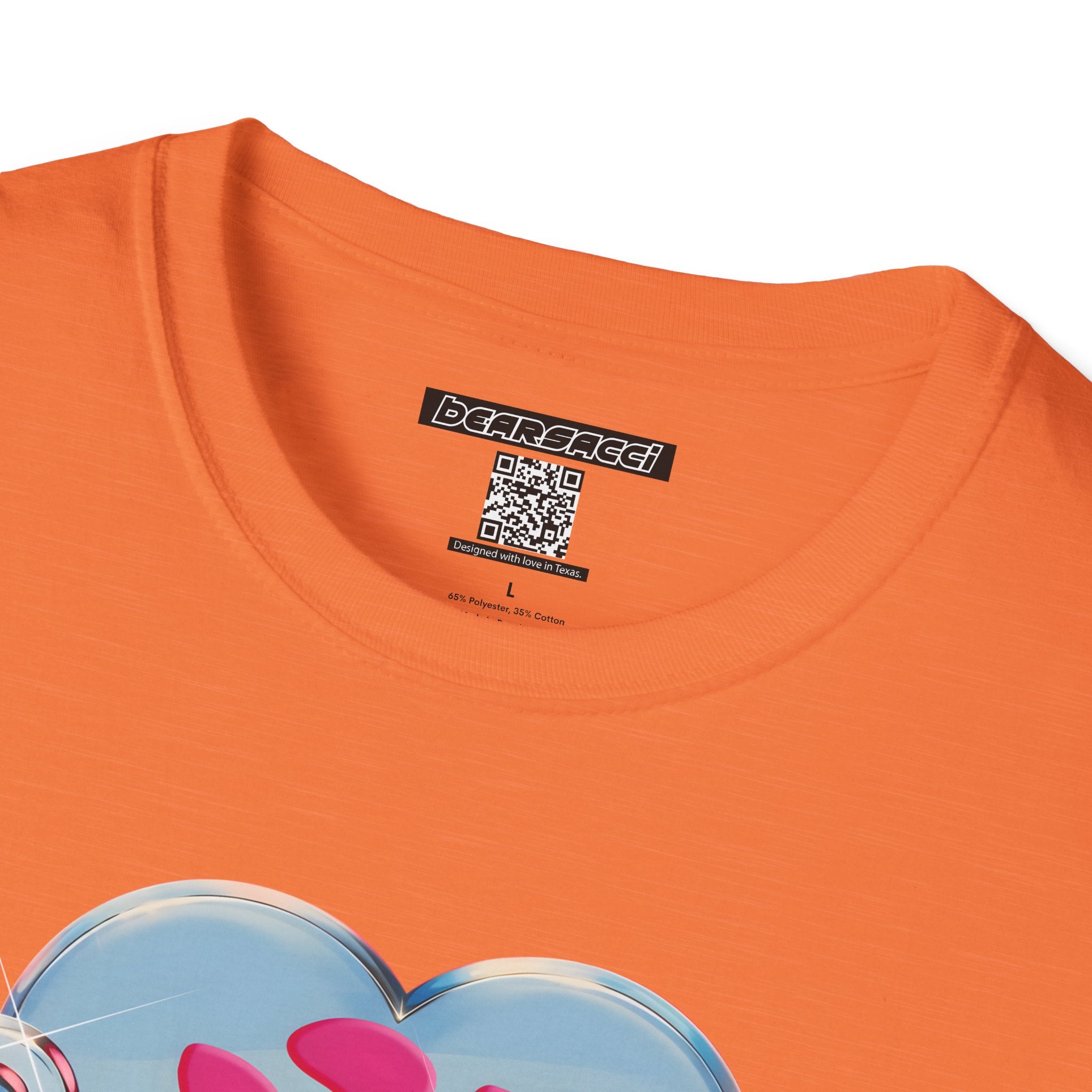 Bearbie®: Heart Bear Claw Logo │Softsyle T-shirt