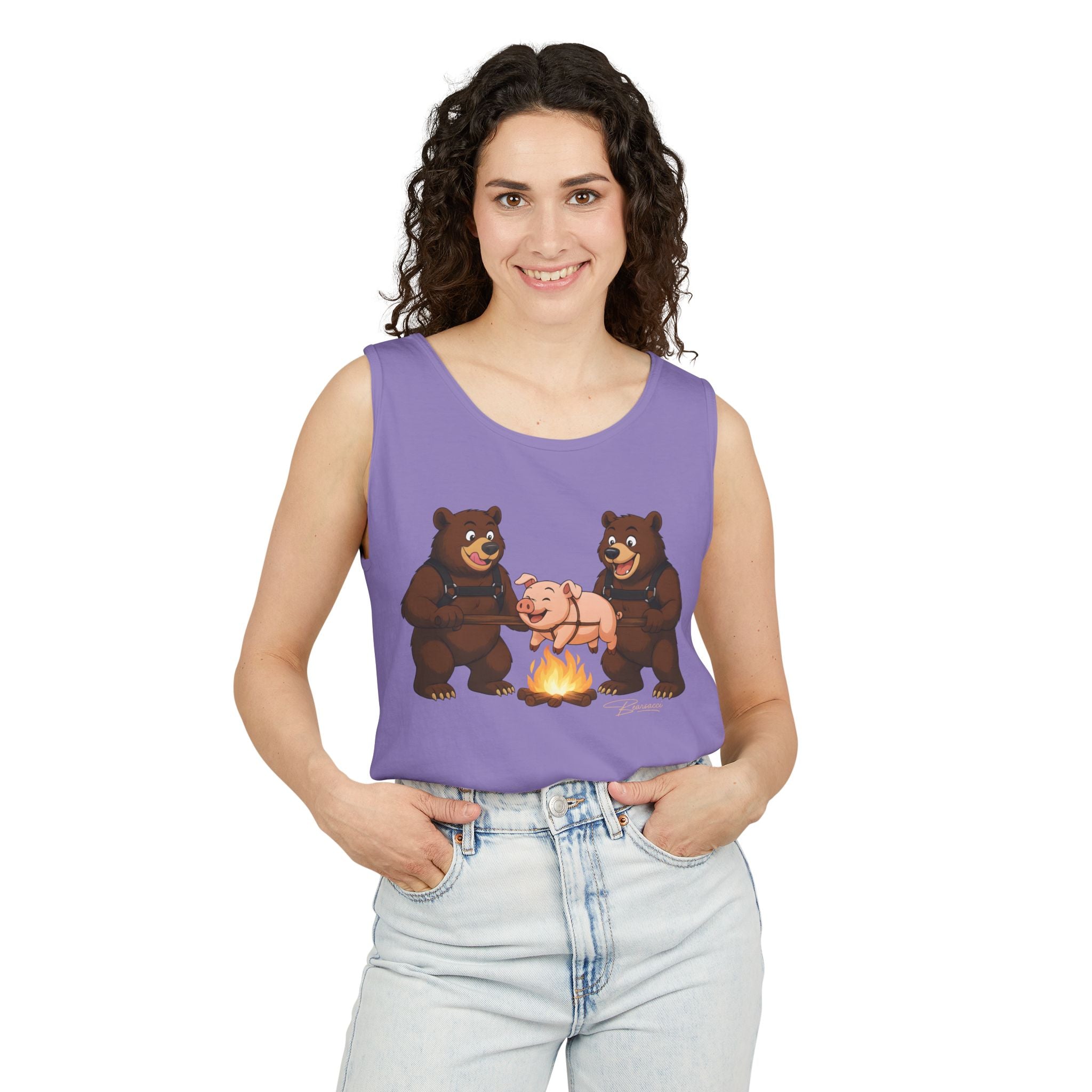 Bearmart®: Spit Roast Pig │Garment-Dyed Tank Top