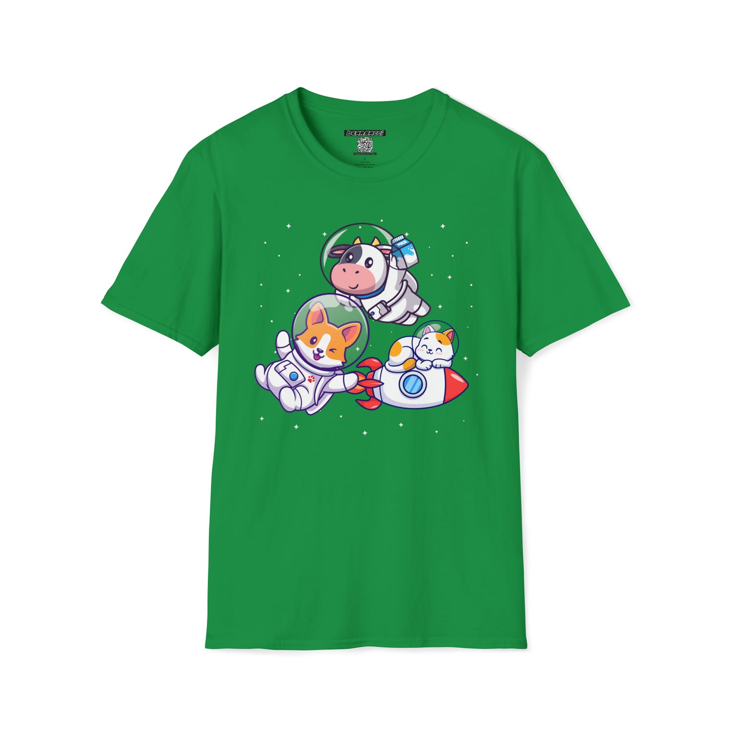 HyperPop™: Cow, Dog & Cat In Space │ Softsyle T-shirt