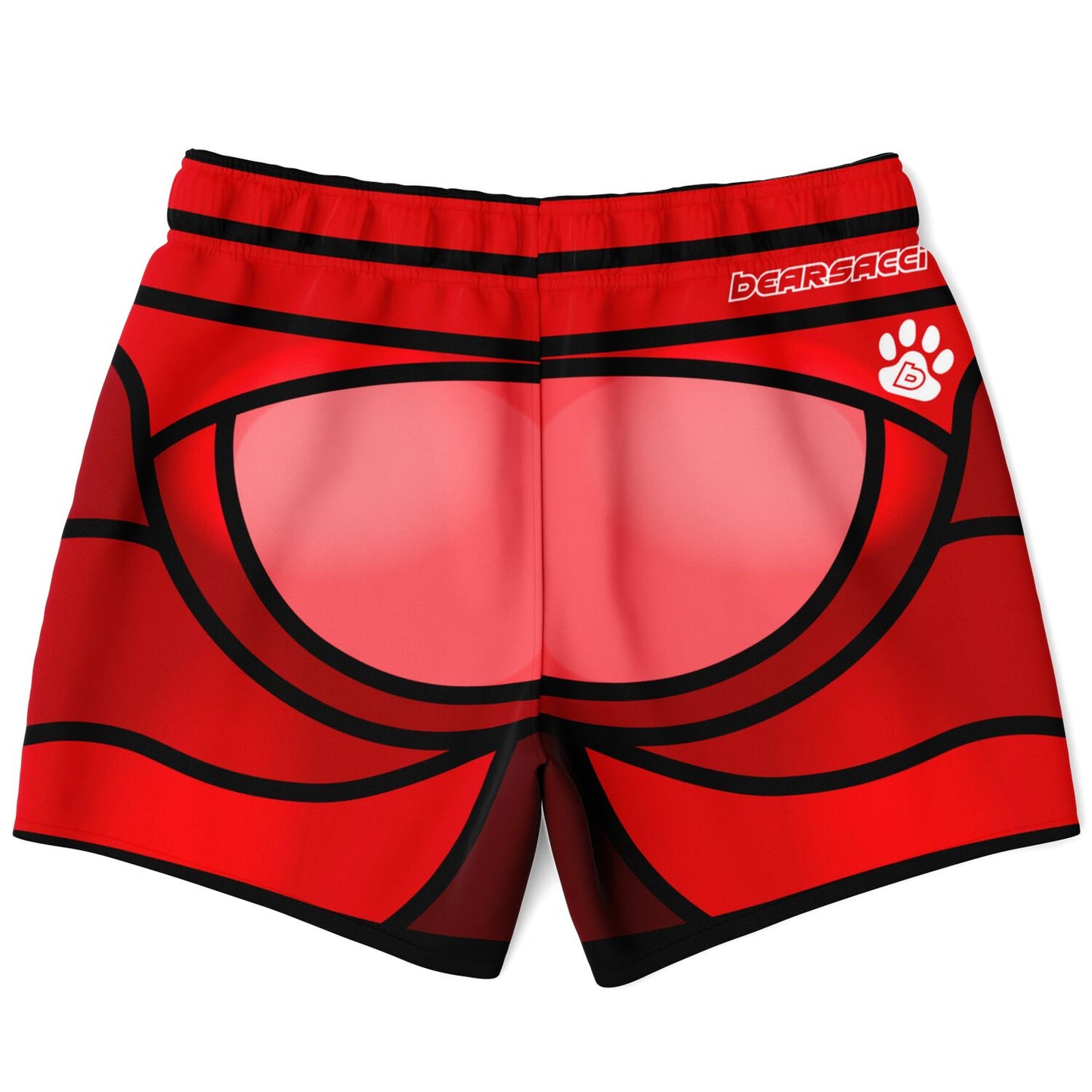 Zeus Riptide (Red) │ Trompe L'Oeil Swim Trunks