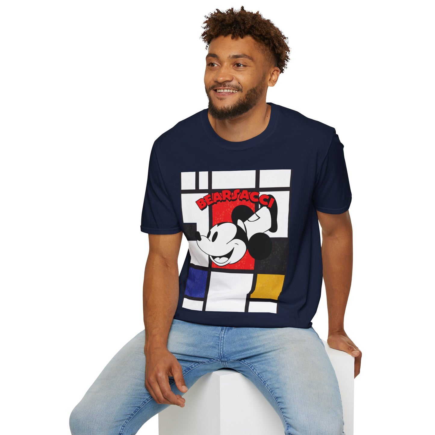 HyperPop™: Mondrian Steamboat Willie│ Softsyle T-shirt