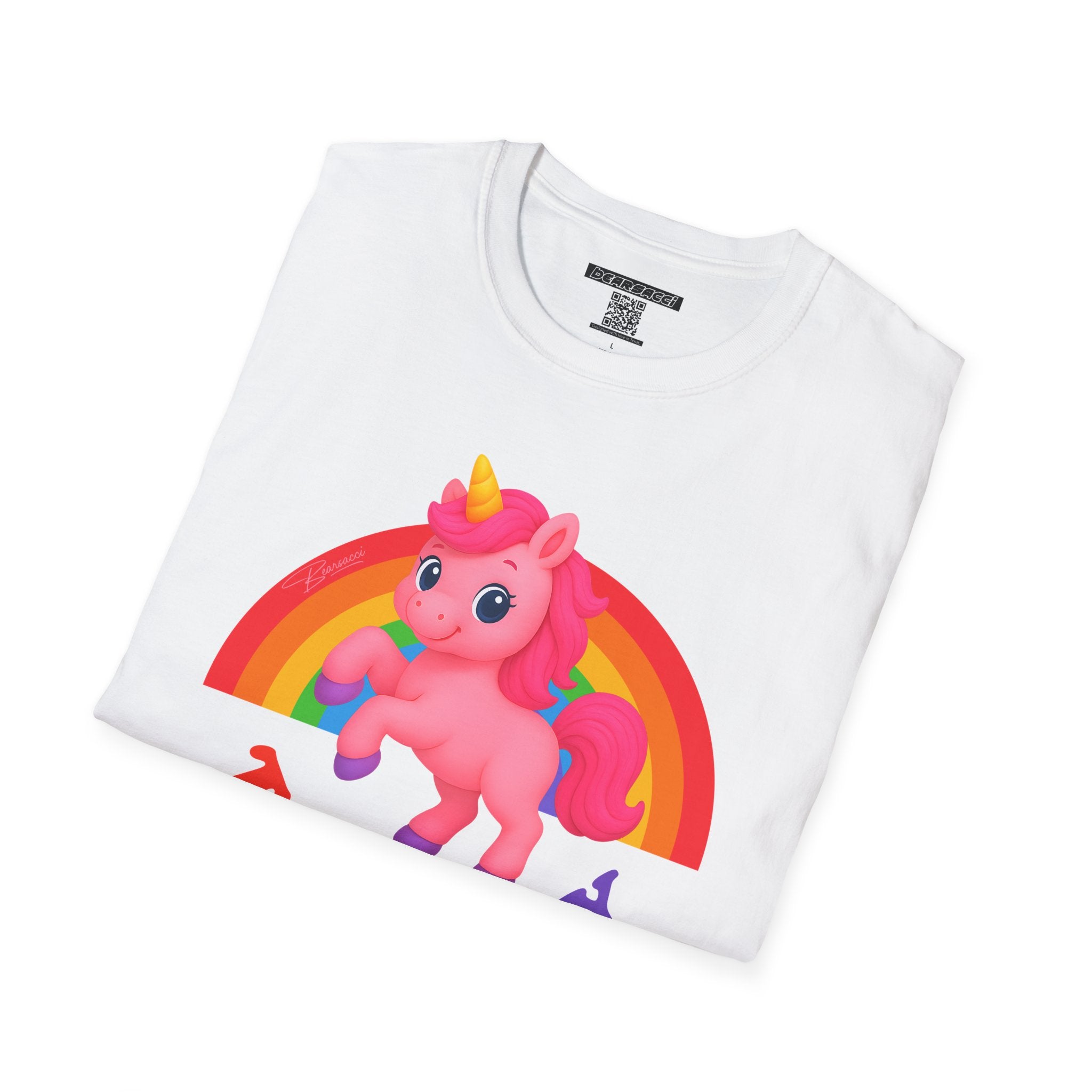 HyperPop™: Totally Straight Pink Unicorn │ Softsyle T-shirt