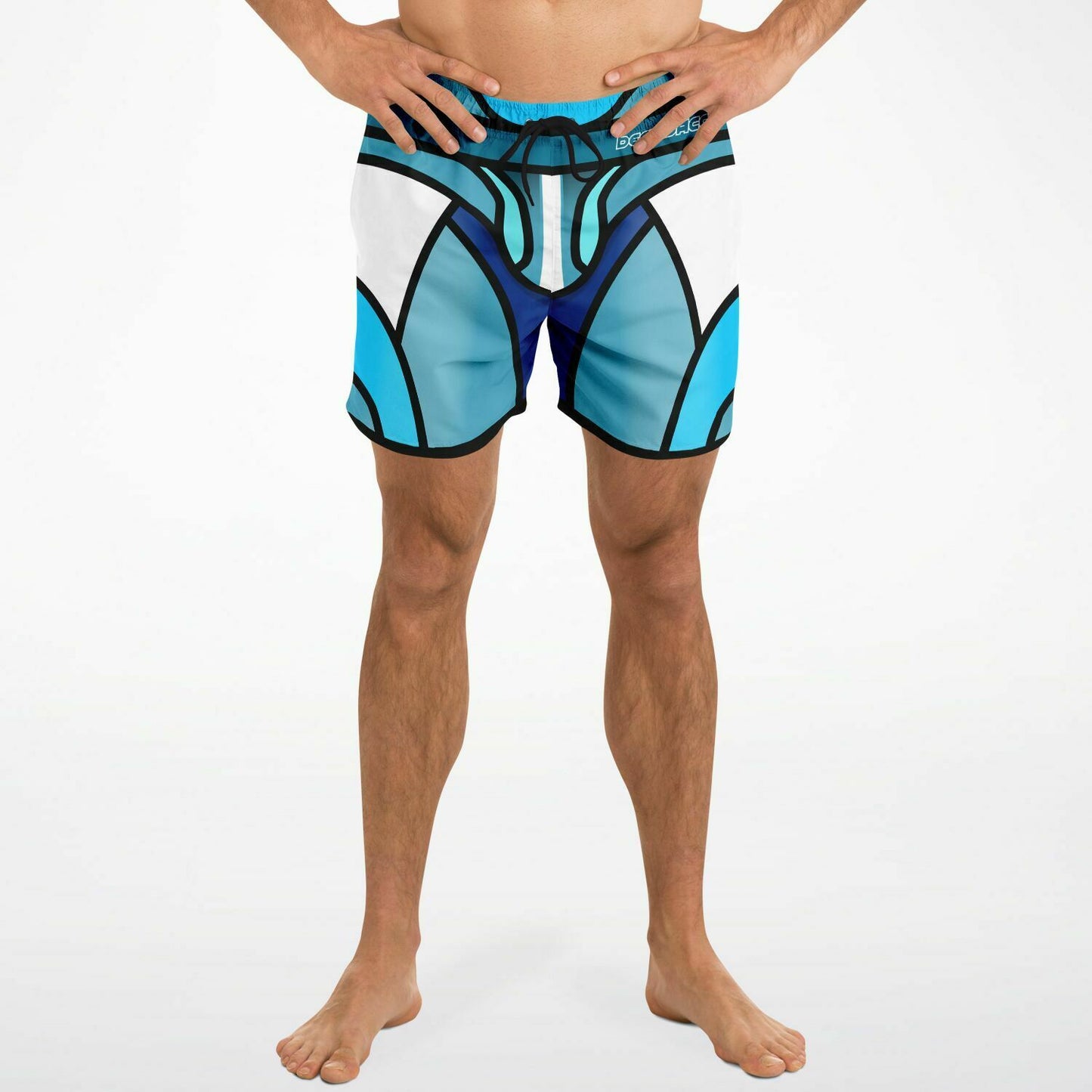 Zeus Riptide (Blue) │ Trompe L'Oeil Swim Trunks