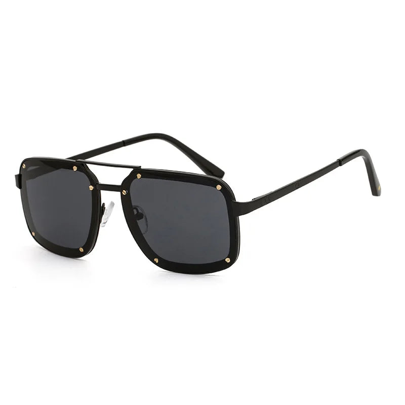 Fake Designer™: Santos Screws │ Classic Rectangular Luxury Sunglasses