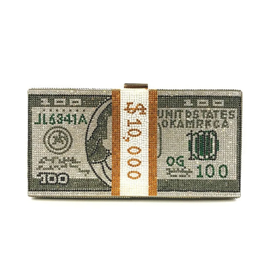 FakeDesigner™: New Money │ Luxury Rhinestone Clutch Bag