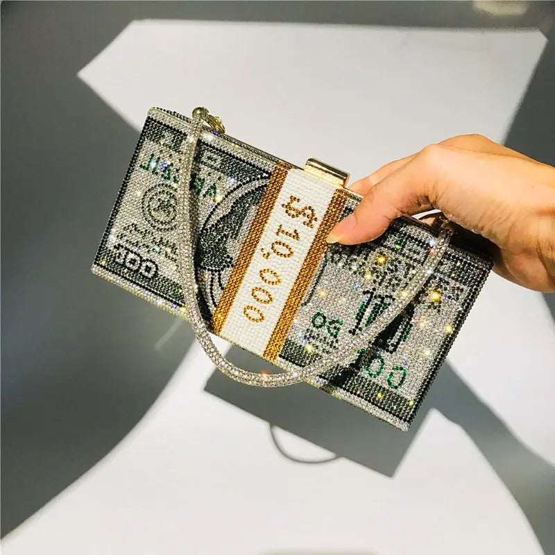 FakeDesigner™: New Money │ Luxury Rhinestone Clutch Bag