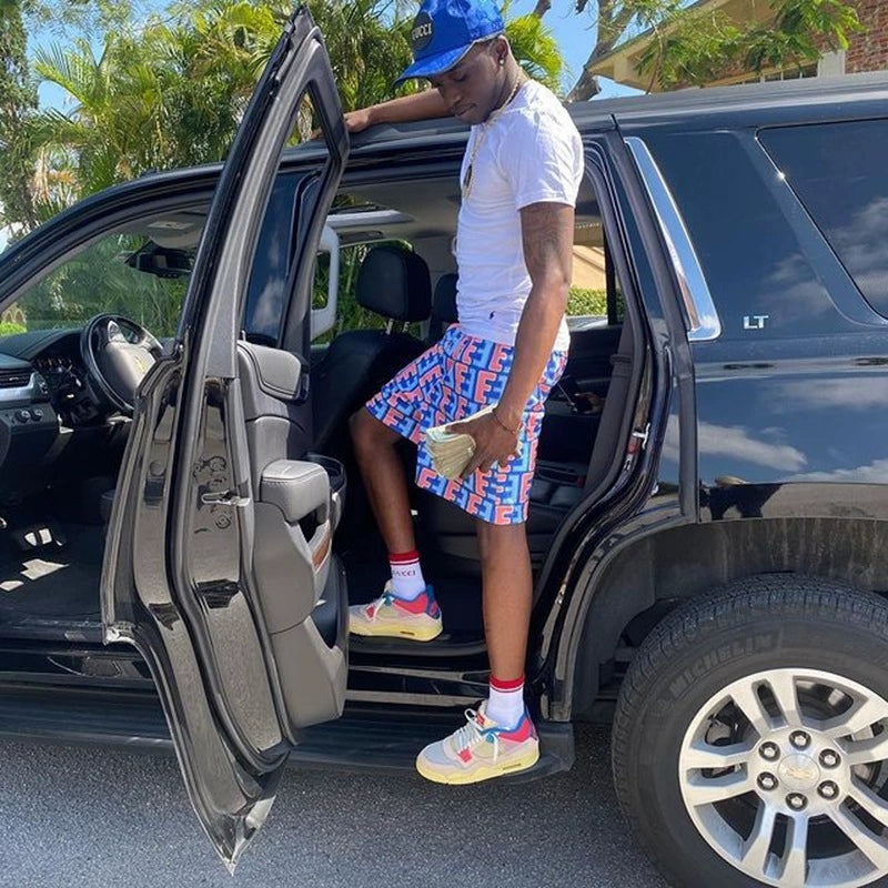 Fake Designer™: EE Pattern │ Premium Designer All-Over-Print Mesh Basketball Shorts