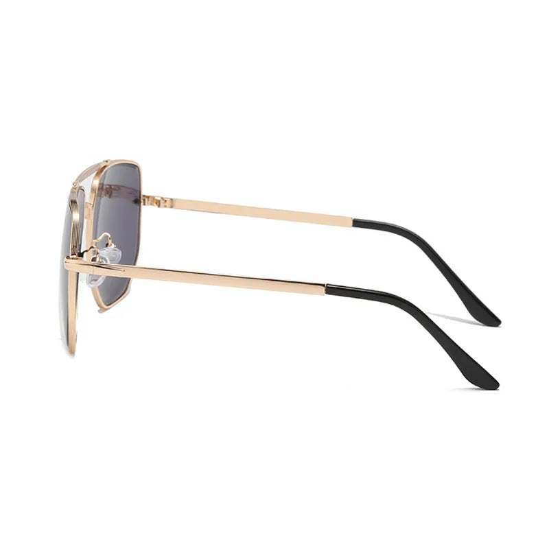 Fake Designer™: LowKey Masc (Softboy Edition) │ Beveled Glass Square Aviator Luxury Sunglasses