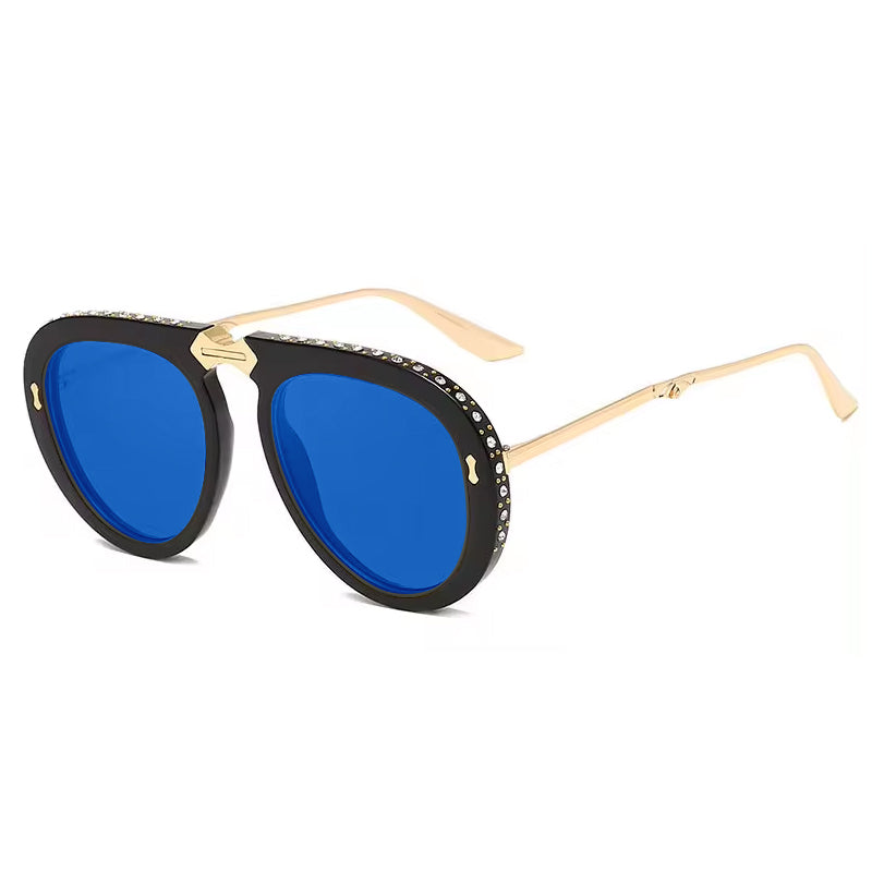 Fake Designer™: Almost Too Glam │ Foldable Oversized Aviator Luxury Sunglasses