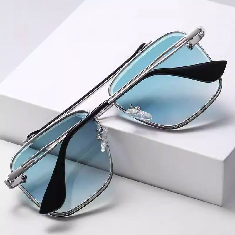 Fake Designer™: LowKey Masc │ Beveled Glass Square Aviator Luxury Sunglasses