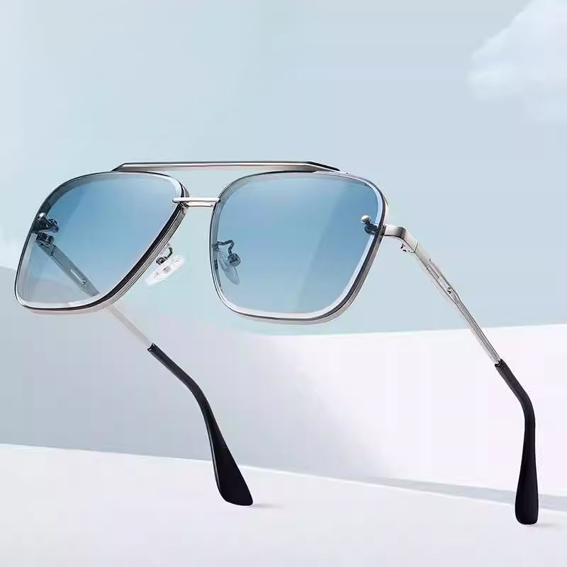 Fake Designer™: LowKey Masc │ Beveled Glass Square Aviator Luxury Sunglasses