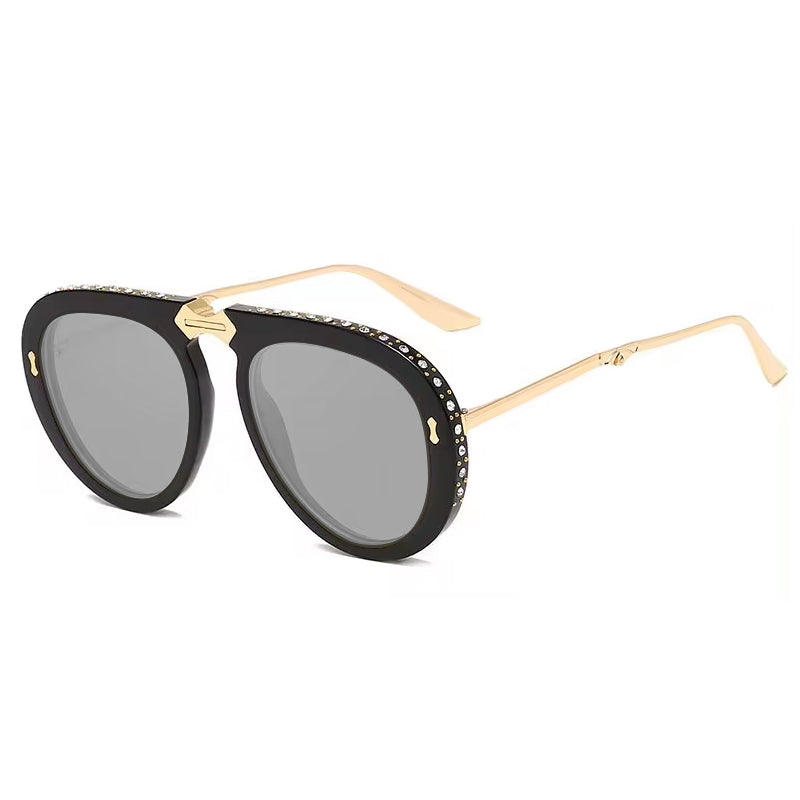 Fake Designer™: Almost Too Glam │ Foldable Oversized Aviator Luxury Sunglasses