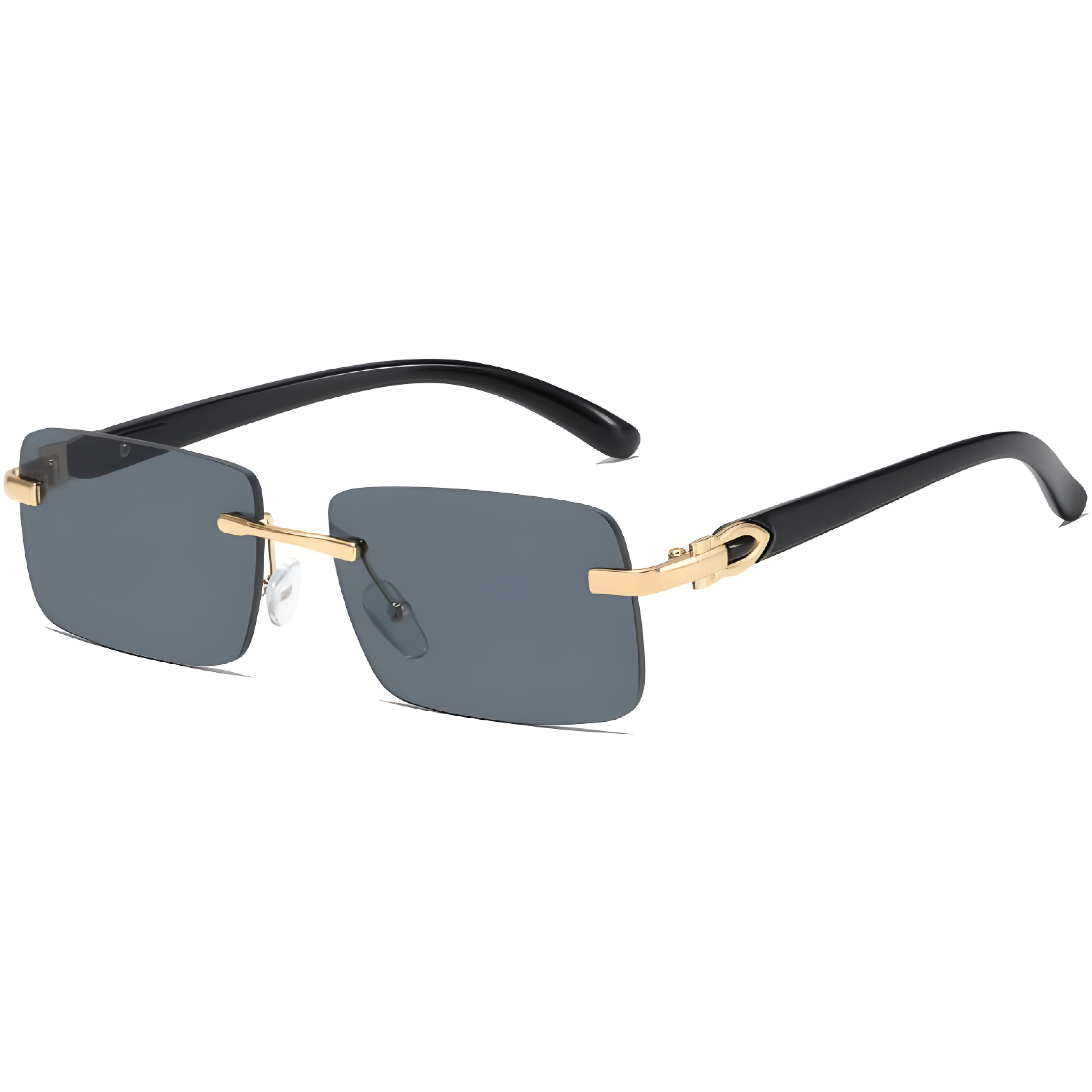 Fake Designer™: C Décor │ Classic Colors Rimless Rectangular Luxury Sunglasses