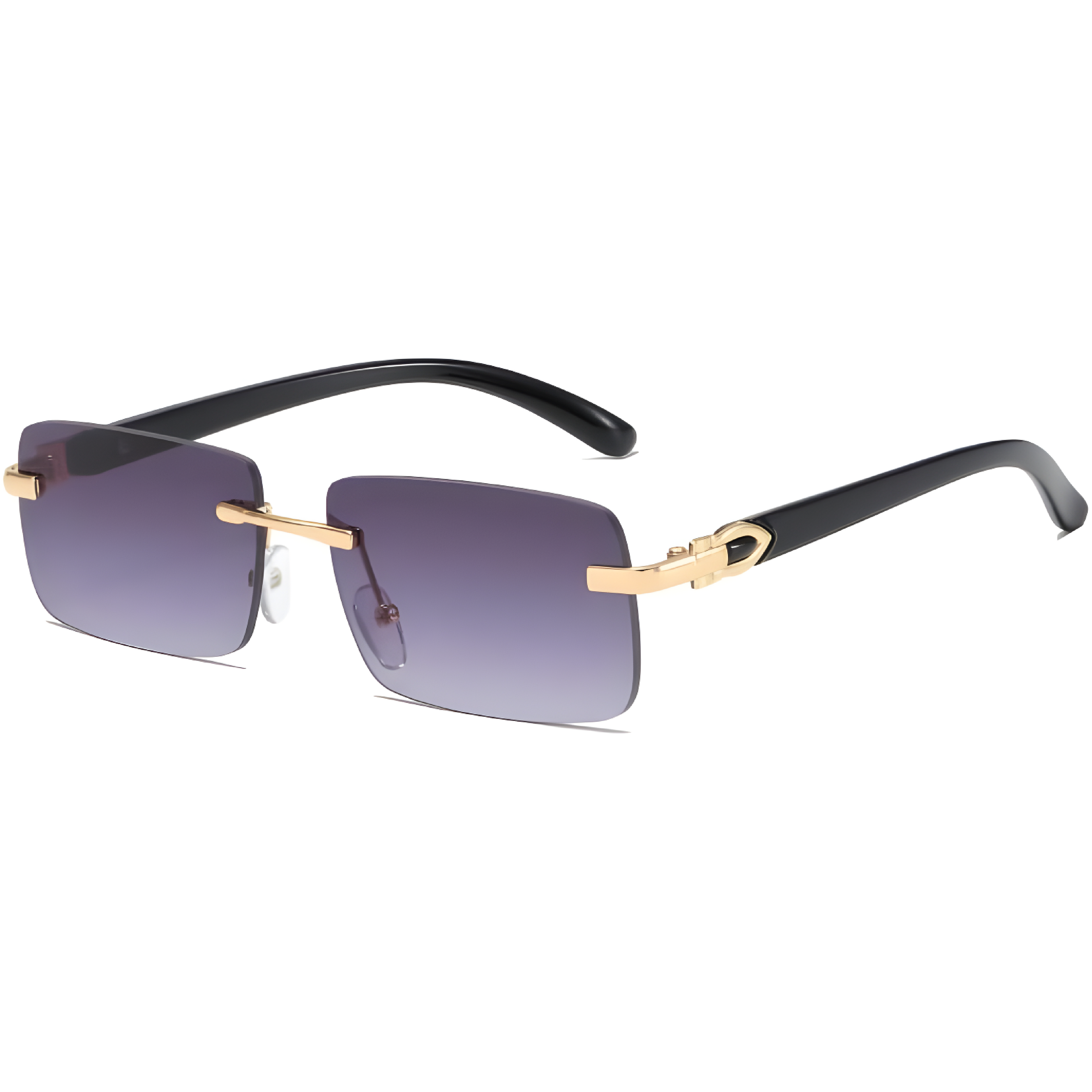 Fake Designer™: C Décor │ Classic Colors Rimless Rectangular Luxury Sunglasses