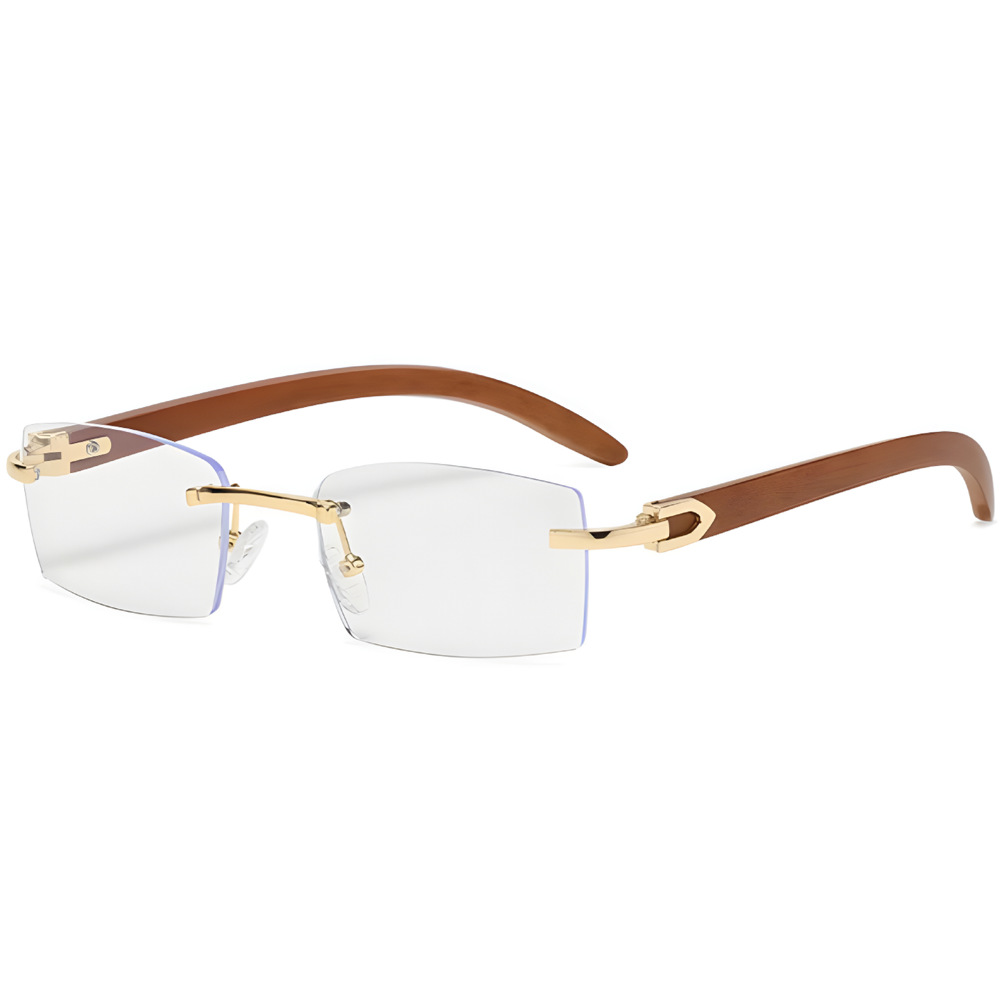 Fake Designer™: Décor pt. II │ Mahogany Style Frame Rimless Rectangular Luxury Sunglasses