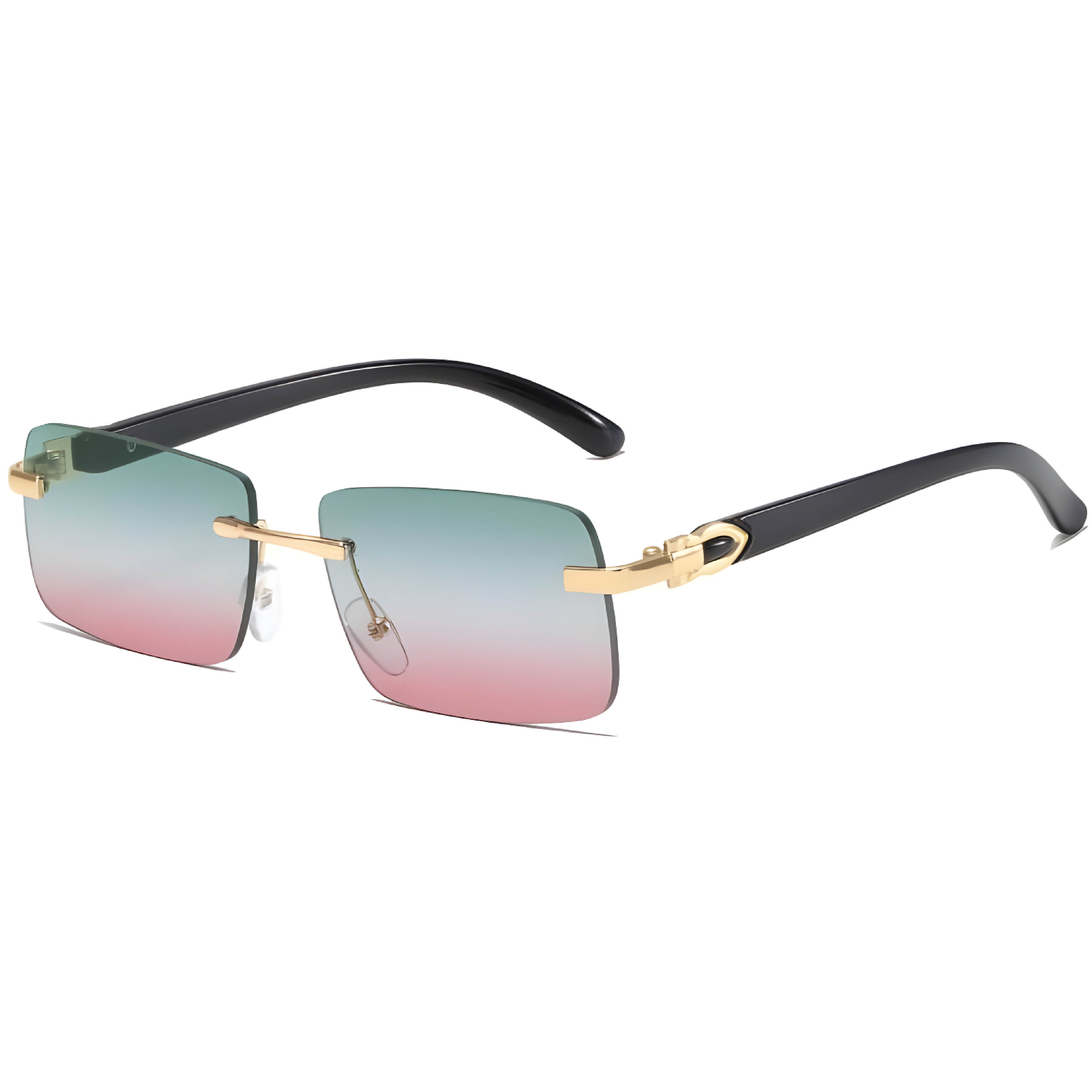Fake Designer™: C Décor │ Classic Colors Rimless Rectangular Luxury Sunglasses