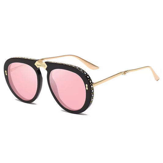 Fake Designer™: Almost Too Glam │ Foldable Oversized Aviator Luxury Sunglasses