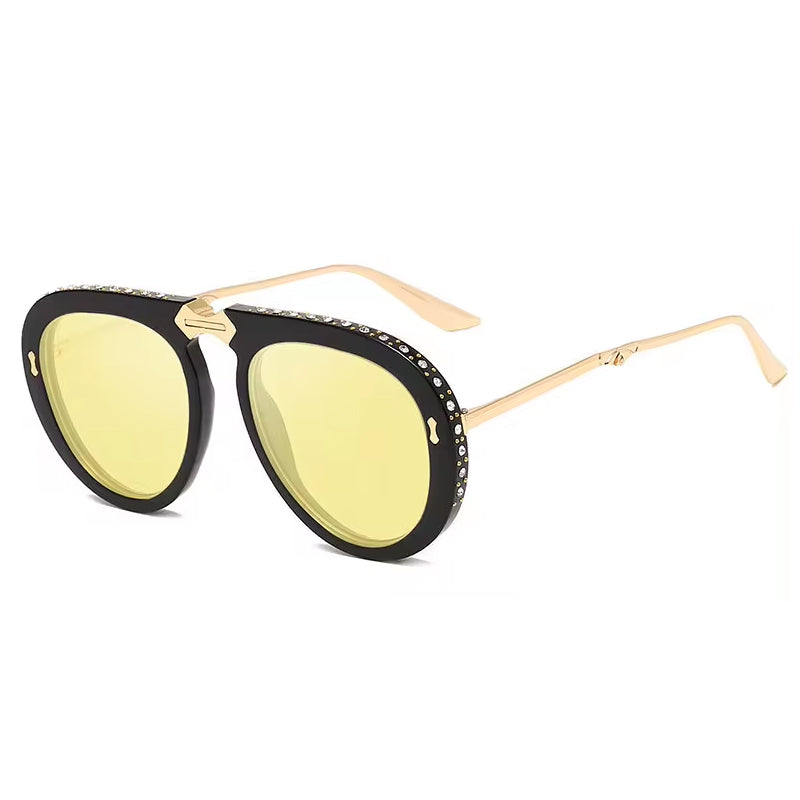 Fake Designer™: Almost Too Glam │ Foldable Oversized Aviator Luxury Sunglasses